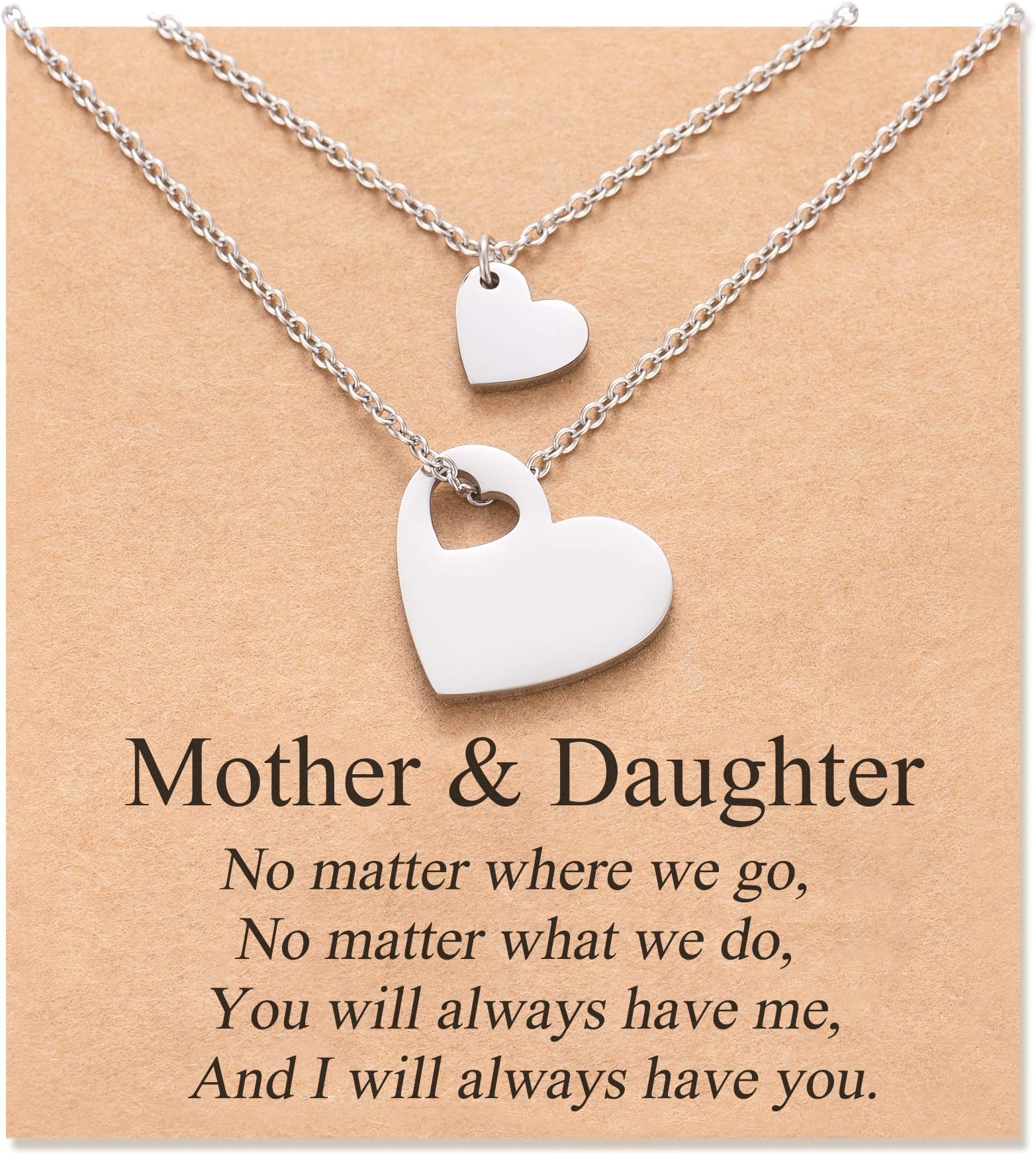 Mother Daughter Necklace for 2/3 Mom Gifts from Daughters