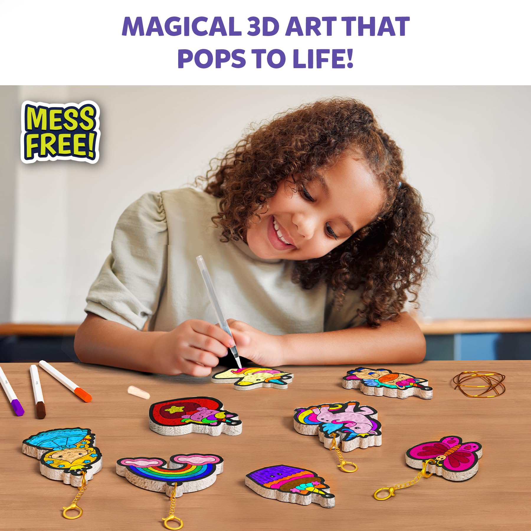 Skillmatics 3D Art Kit - Aqua Puffs Princesses & Unicorns, Mess-Free Painting Craft for Kids, DIY Colour & Inflate Activity, Travel Toys & Creative Gifts for Girls & Boys Ages 4, 5, 6, 7, 8, 9, 10 - Image 2 thumbnail