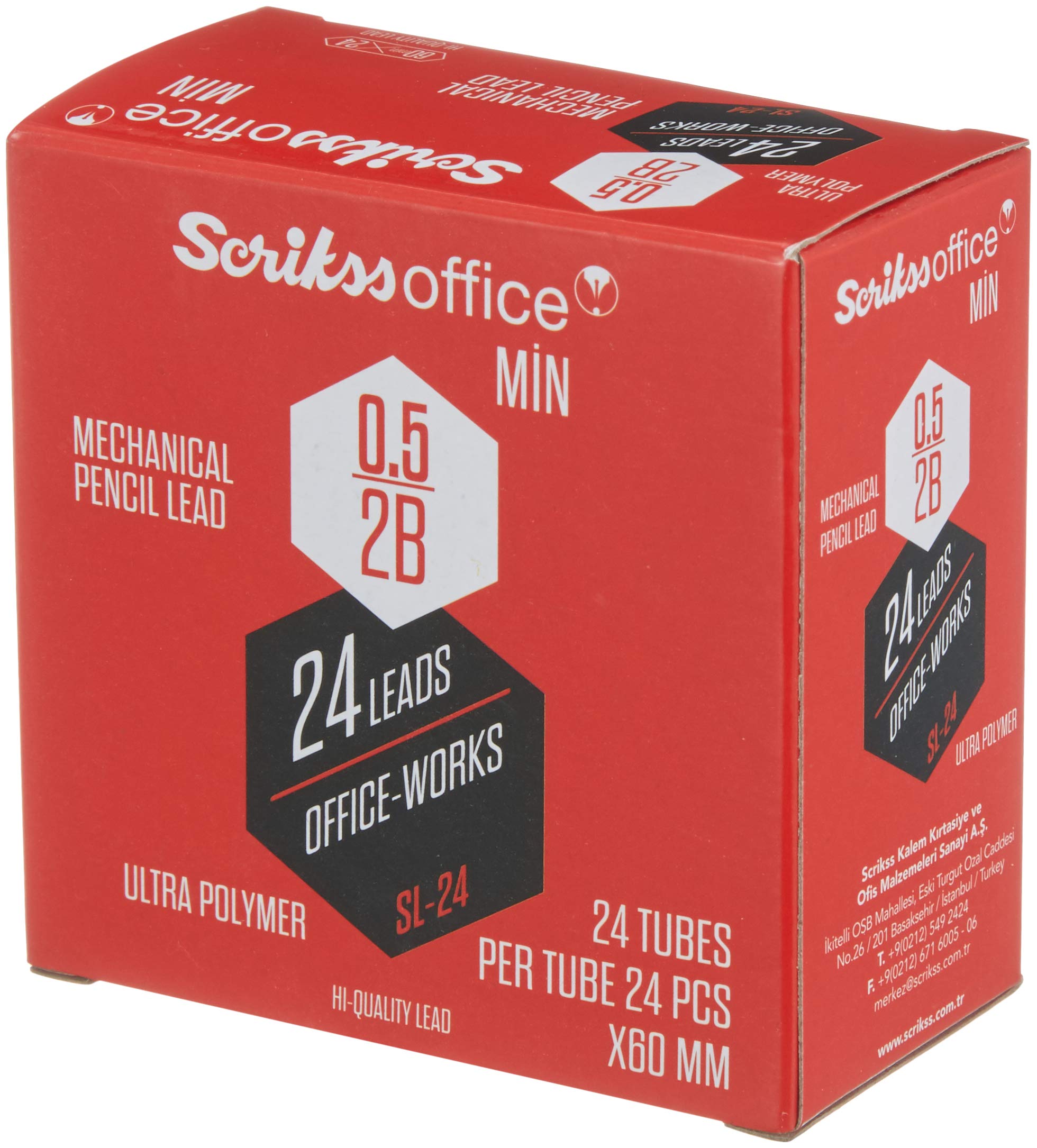 Scrikss Office Sl24 Min 24'lük Kutu 2B 0.5 mm