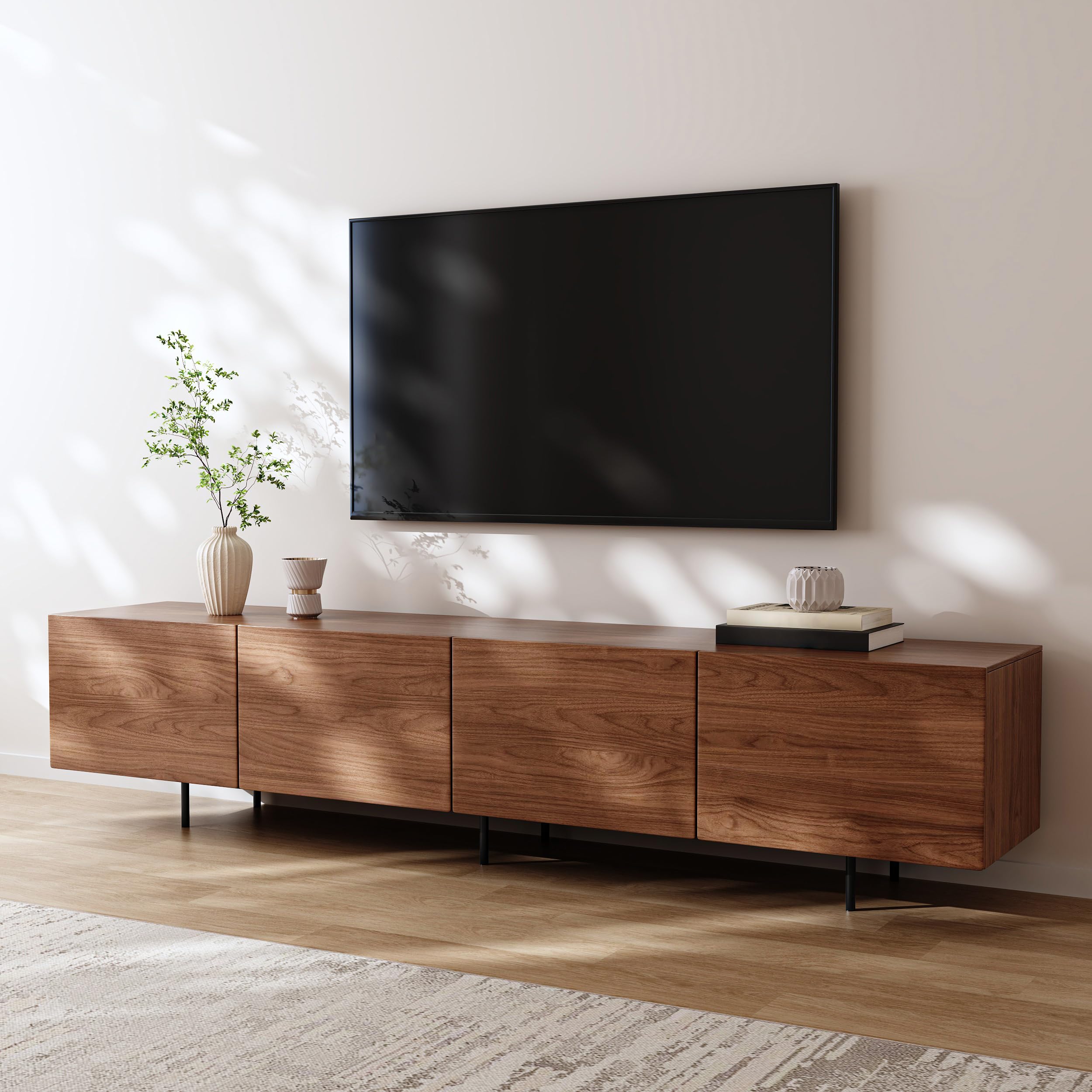 Eteilfrank Modern Walnut TV Stand