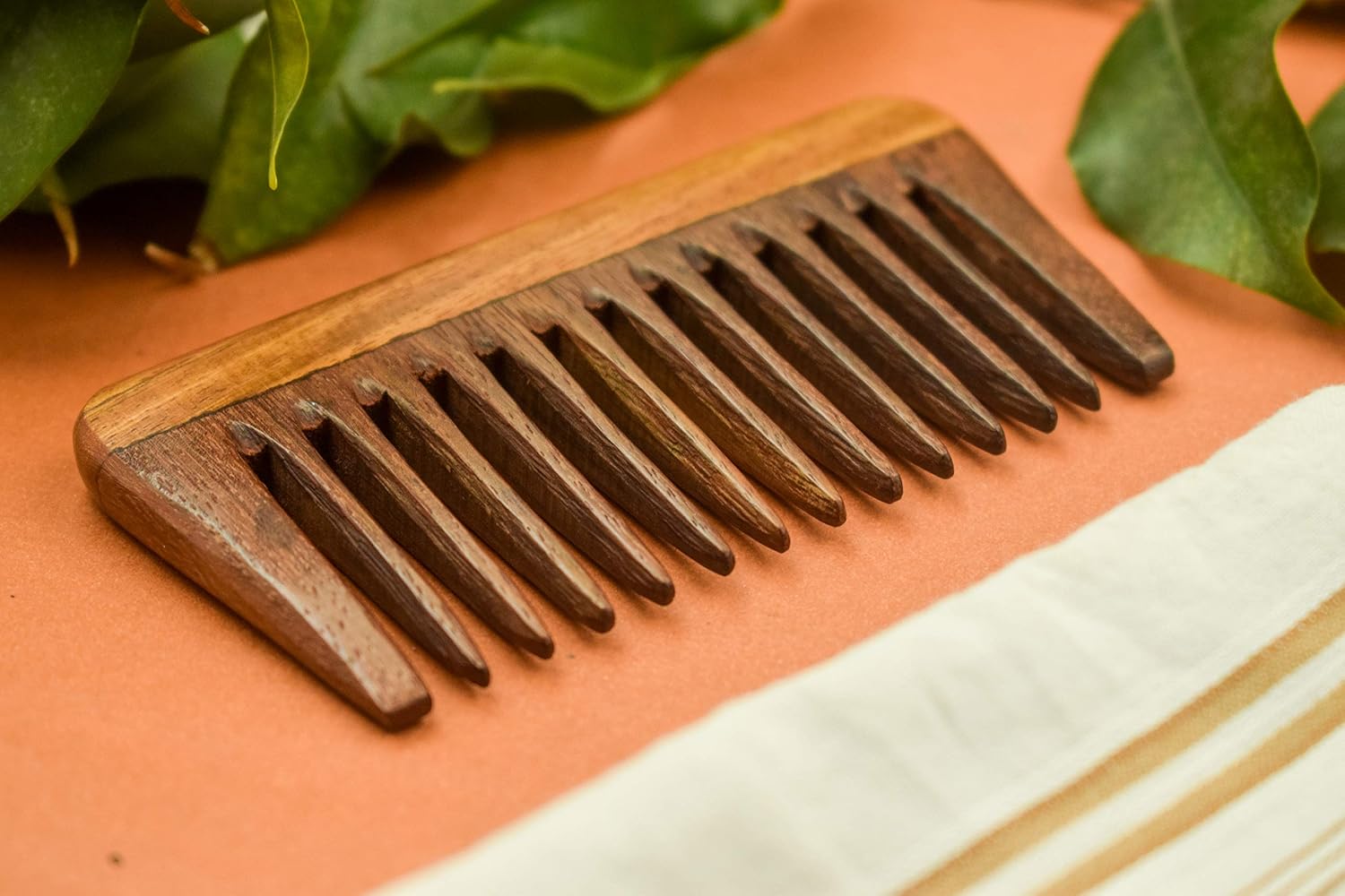 SVATV Handcrafted Rosewood Comb for Detangling Hair Comb For Thick Curly And Wavy Hair, Non-Static and Eco-friendly Made in India S-1