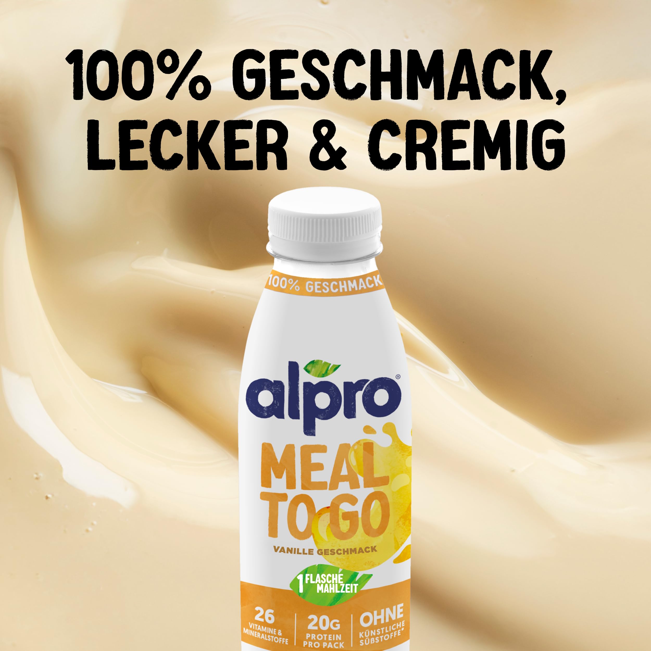 Alpro Meal To Go Vanillegeschmack – Proteinreiche Trinkmahlzeit – 6 x 500 ml