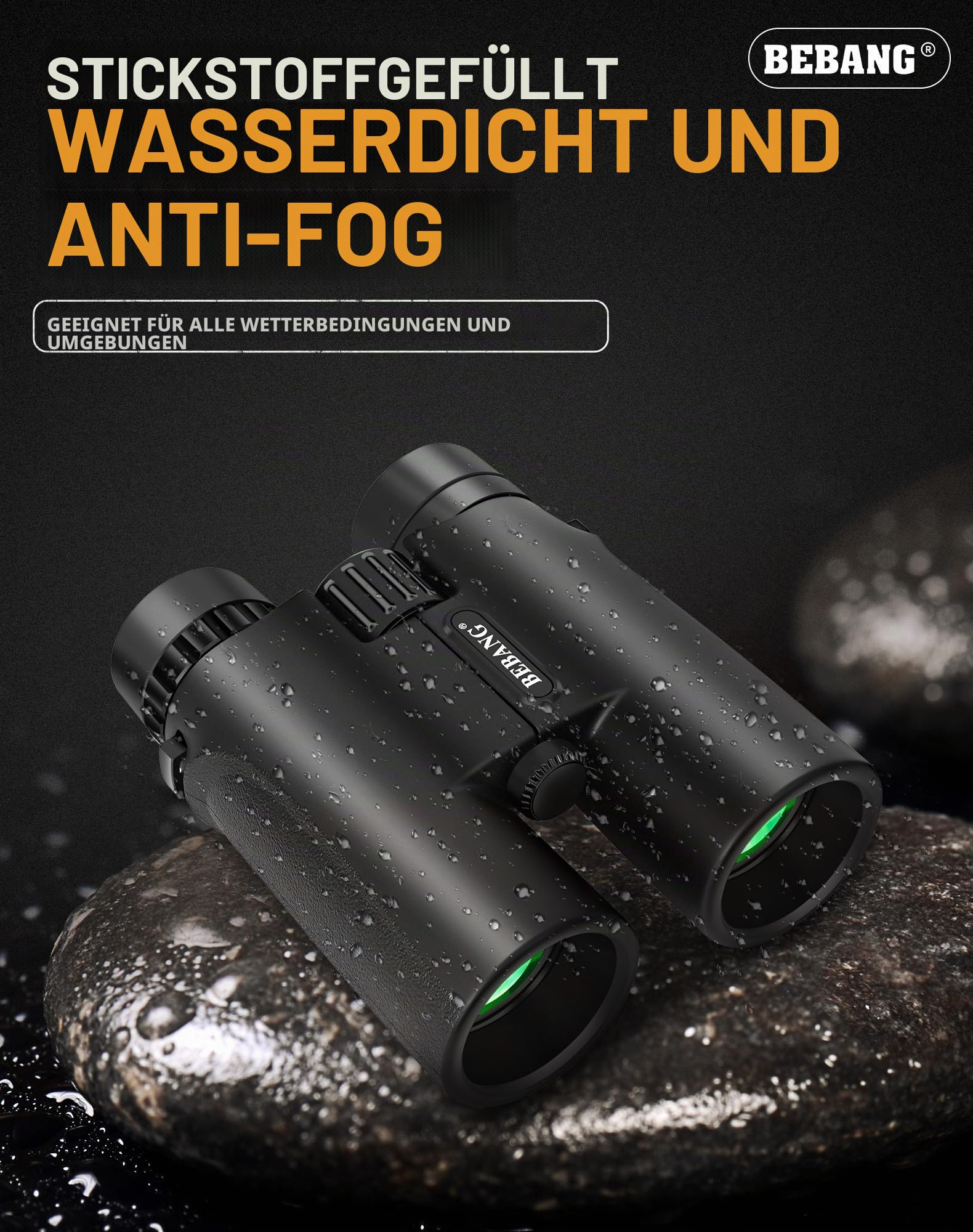 BEBANG Fernglas Erwachsene 10x42 Wasserdicht Ferngläser für Vogelbeobachtung, Jagd, Wandern, Sightseeing, Safari