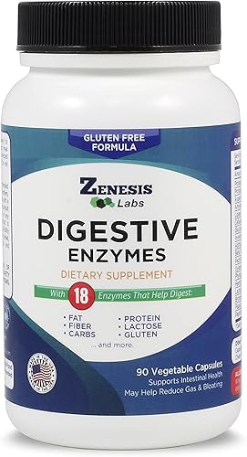 Enzimas digestivas - con amilasa, bromelina, proteasa, lipasa y otras 14 enzimas - 180 cápsulas Enzimas digestivas - con amilasa, bromelina, proteasa, lipasa y otras 14 enzimas - 180 cápsulas