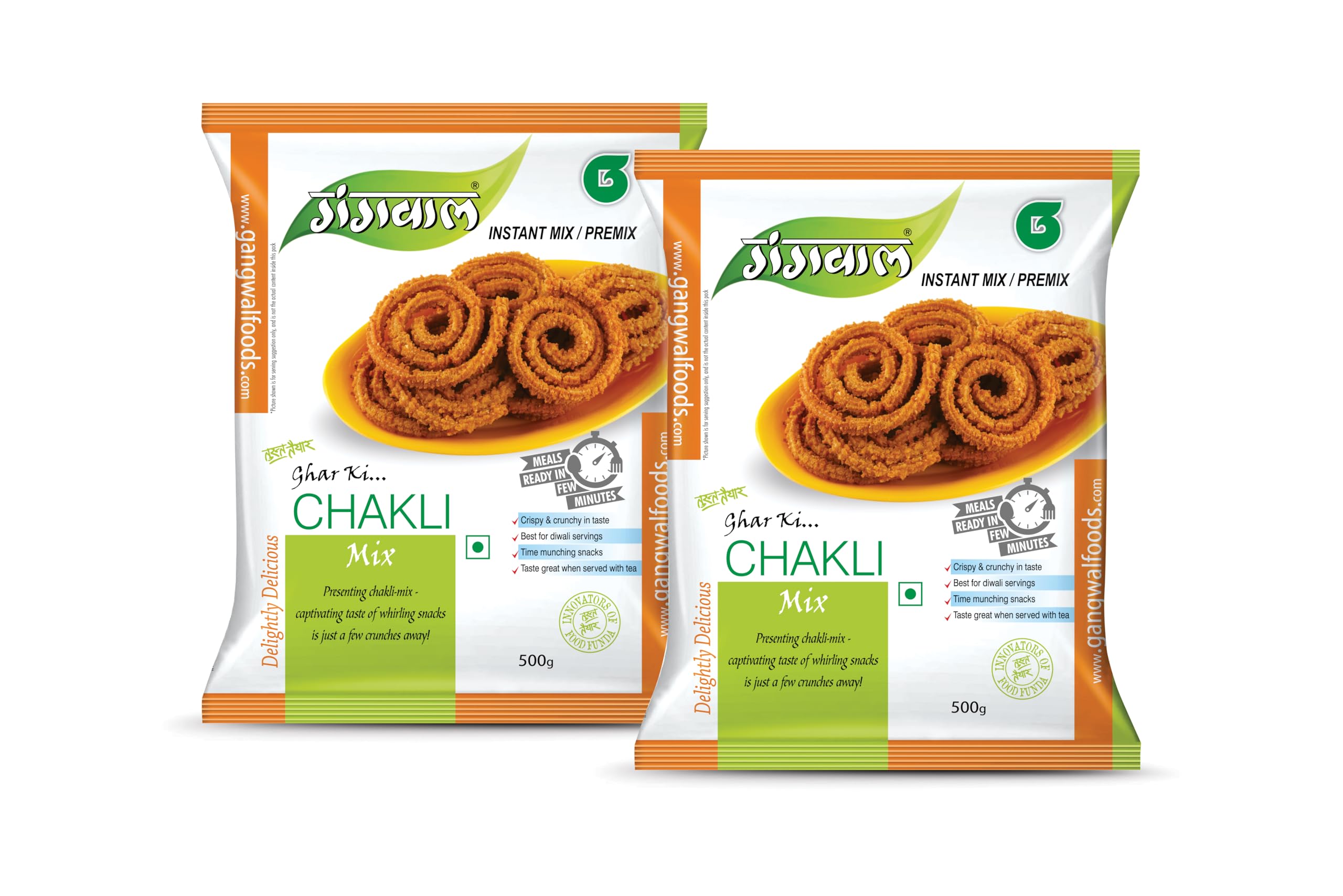 Gangwal Chakli Instant Mix 500g Pack Of 2 | Diwali & Holi Special Snack | Instant Chakli Namkeen | Traditional Indian Crunchy Snack | Tea-Time & Festival Delight | No Preservatives | Easy to Make-image-23