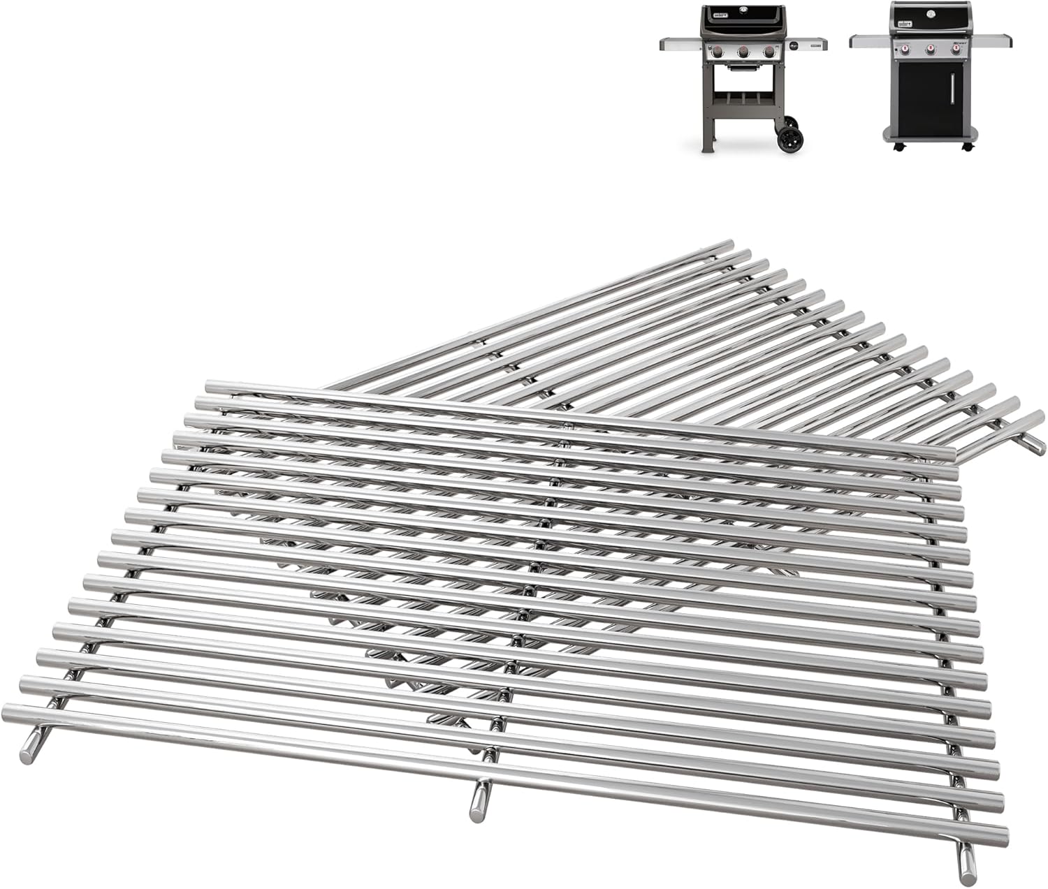 19.5" Grill Grates for Weber Genesis 300 Series，Cooking Grates for Weber Genesis E310 E320 E330 S310 S320 S330, Replacement Parts for Weber 7528/7524, 304 Stainless Steel