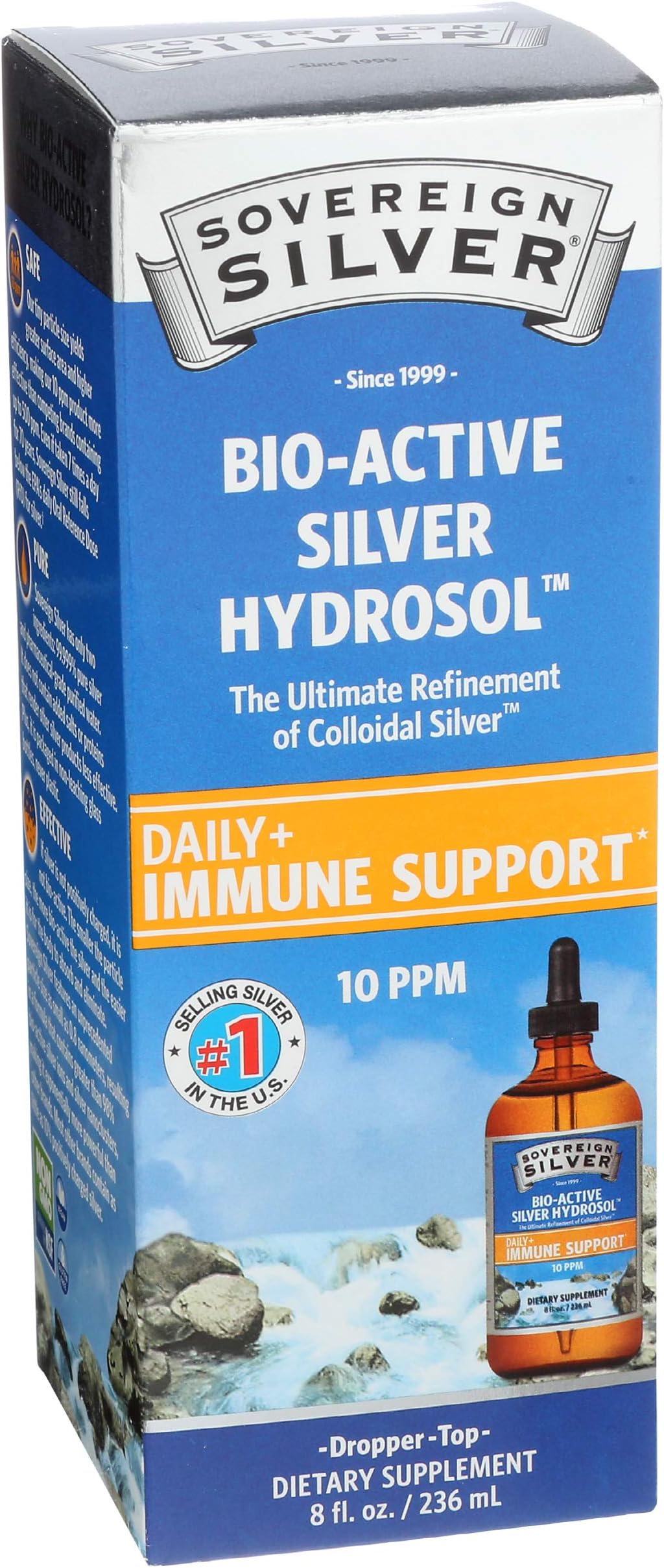 Sovereign Silver Immune Support Dropper Top, 8 FZ Health