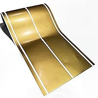 Vista 2 de (2) Calcomanías de vinilo para defensas de hash a rayas de carreras, par de calcomanías a rayas (3M dorado metálico)