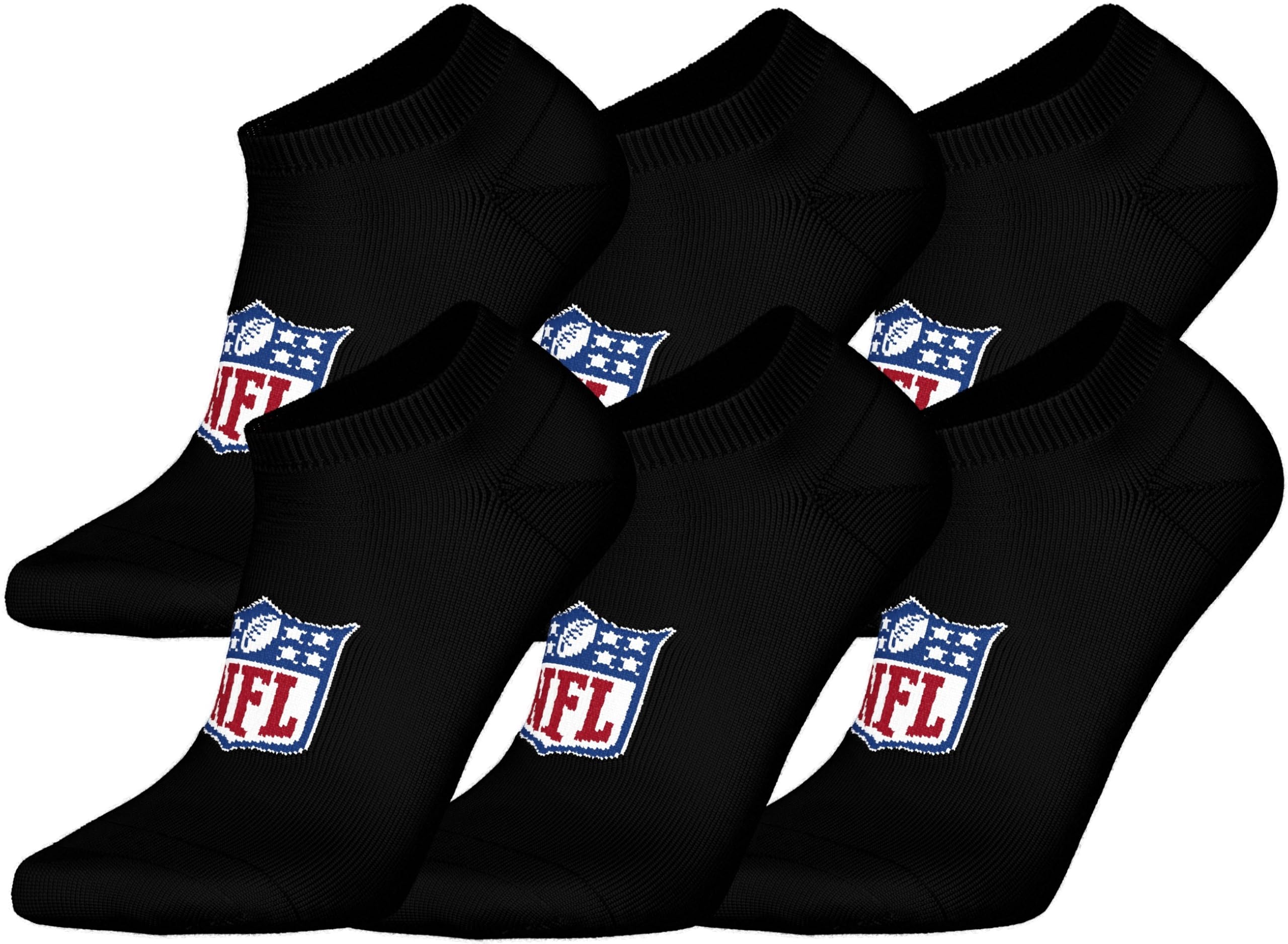 NFL Unisex Shield 6pk Trainer Socks Sport Socks (Pack of 6)