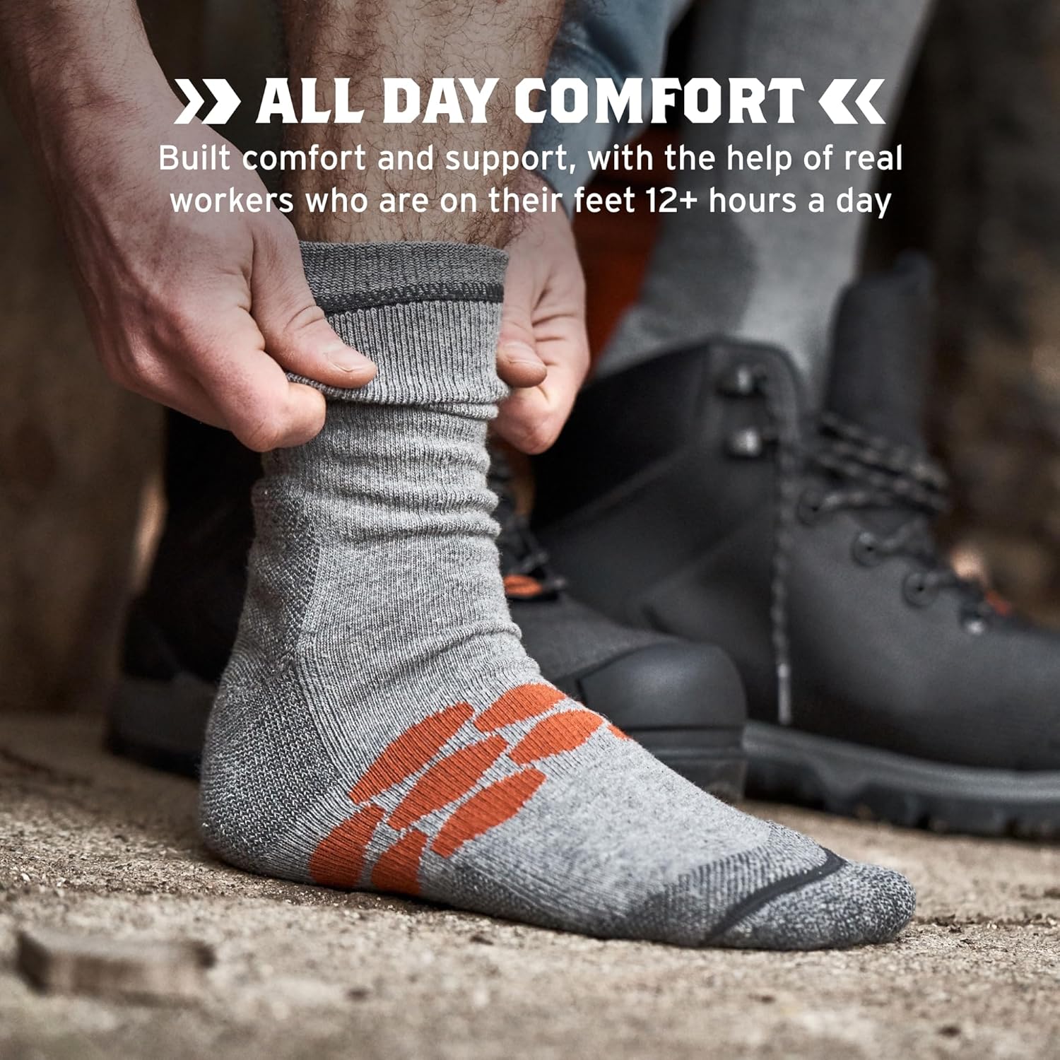 BRUNT Everyday Socks - 3 Pack - Comfortable, Durable Work Sock - Fully Cushioned Up to Achilles & Reinforced Heel & Toe - Image 3