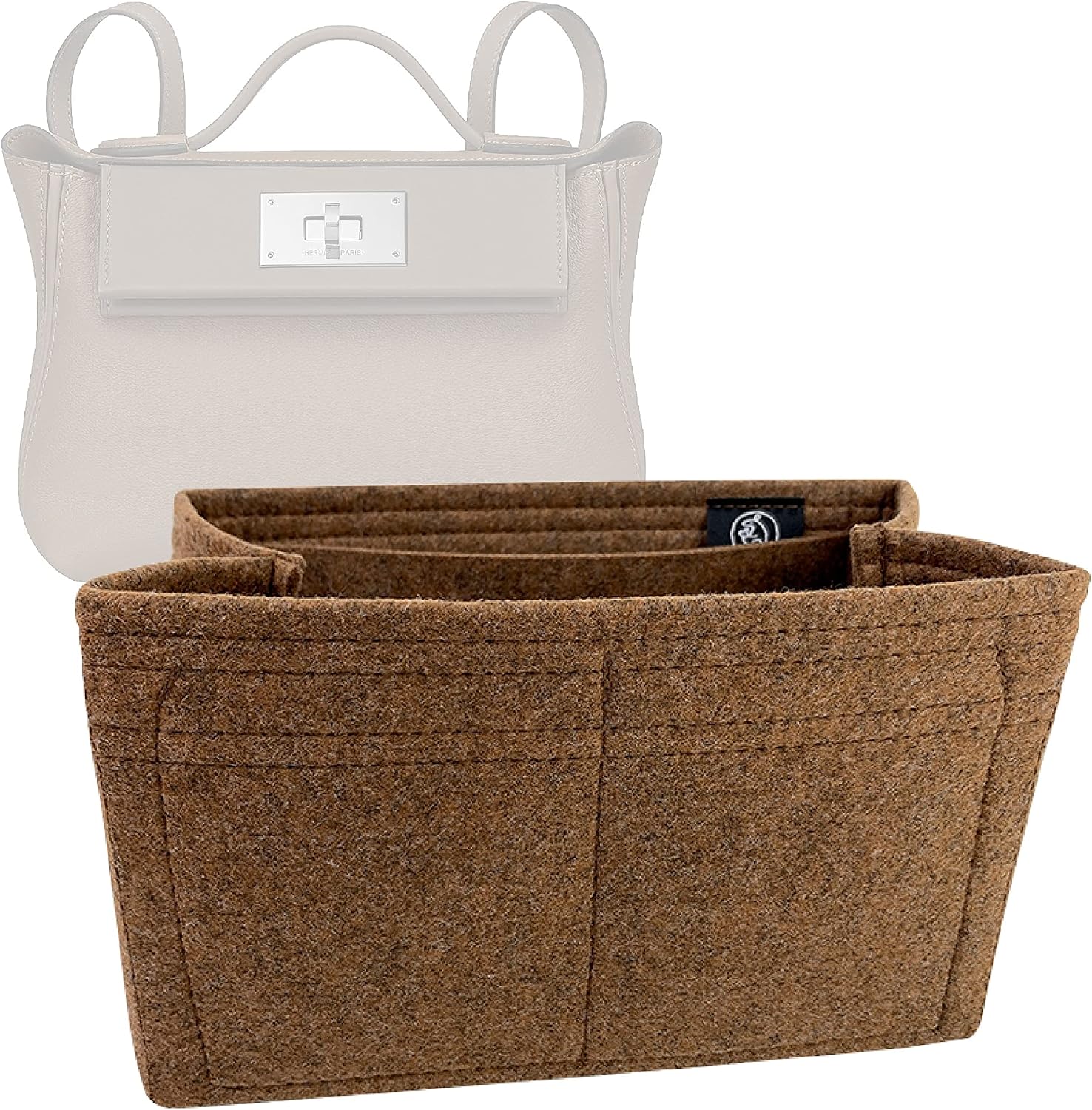 Zoomoni Premium Bag Organizer for Hermes 24/24 – 21 (21cm) (Handmade/20 Color Options) [Purse Organiser, Liner, Insert, Shaper]