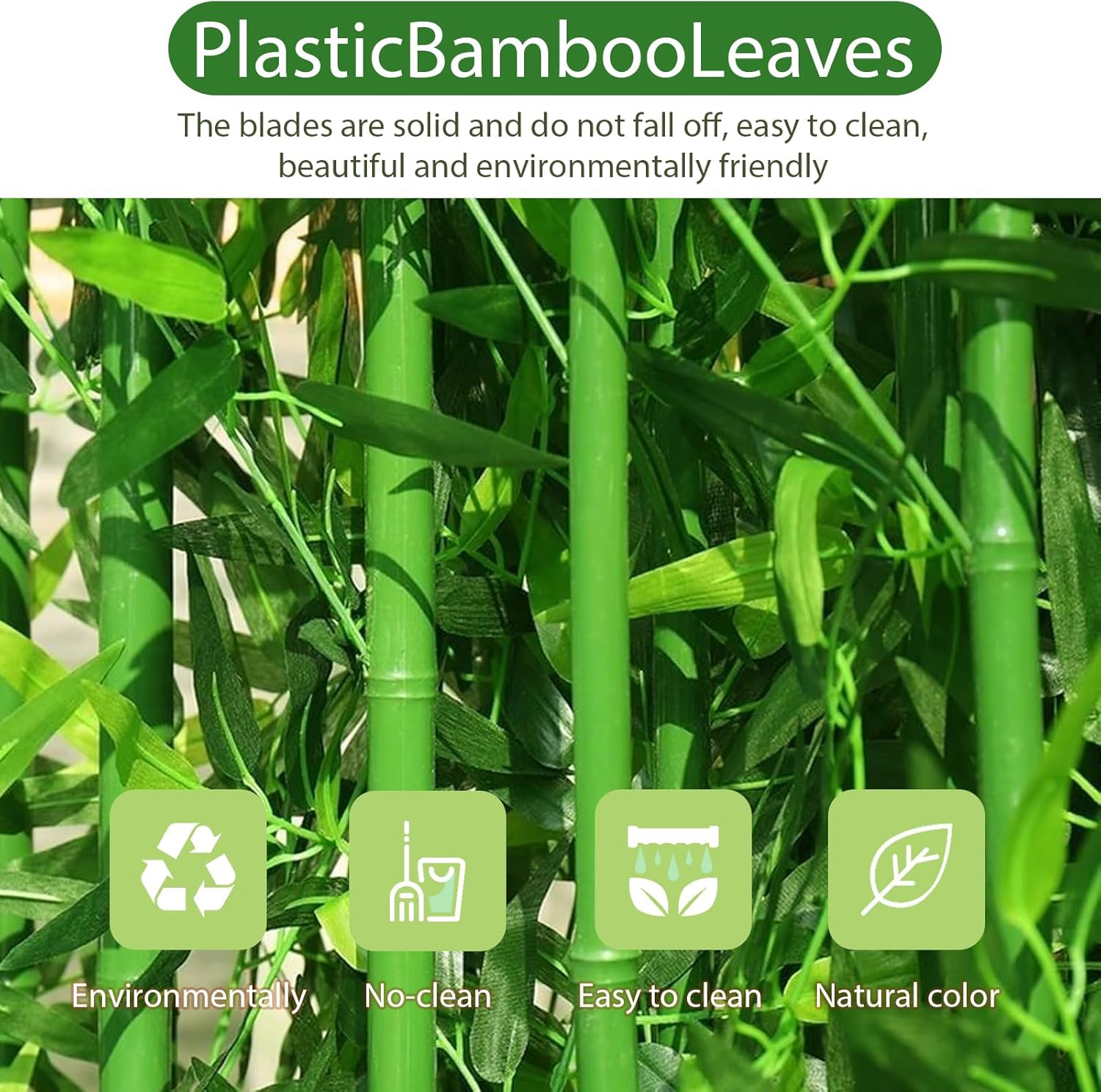 5ft 10 Pack Fake Bamboo, Artificial Bamboo Plants Outdoor, Tall Faux Bamboos Tree for Privacy Covers on Deck and Patio, Decoration for Garden, Yard, Office - Image 9