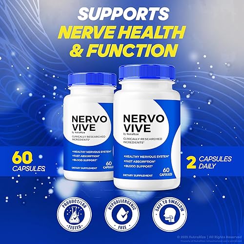 Miniatura 3 de NervoVive - Fórmula original de apoyo para la salud nerviosa Nervo Vive, cuidado total de los nervios con ingredientes naturales para comodidad y