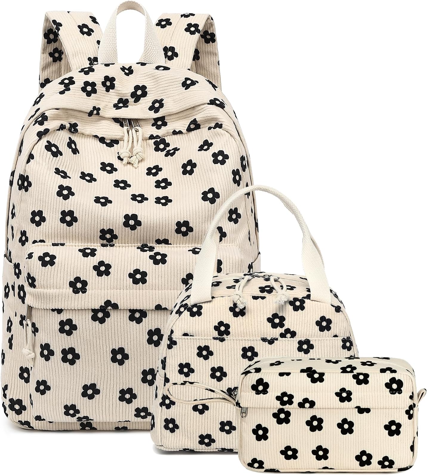 Teens Backpack Set Girls School Backpack Lunch Box Pencil Bags Student Bookbags 3 in 1