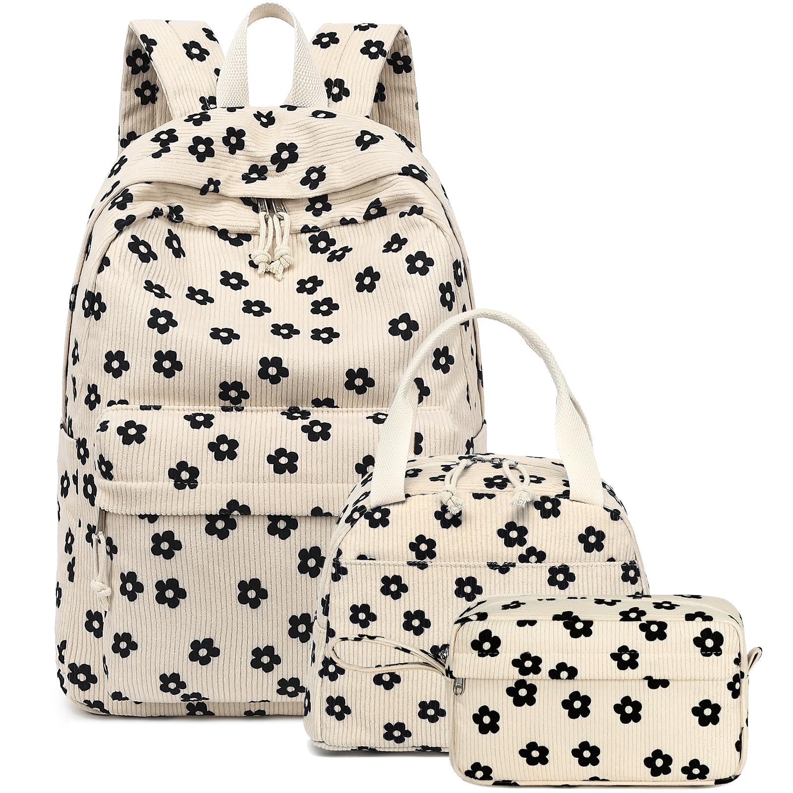 Bluboon Teens Backpack Set Girls School Backpack Lunch Box Pencil Bags Student Bookbags 3 in 1