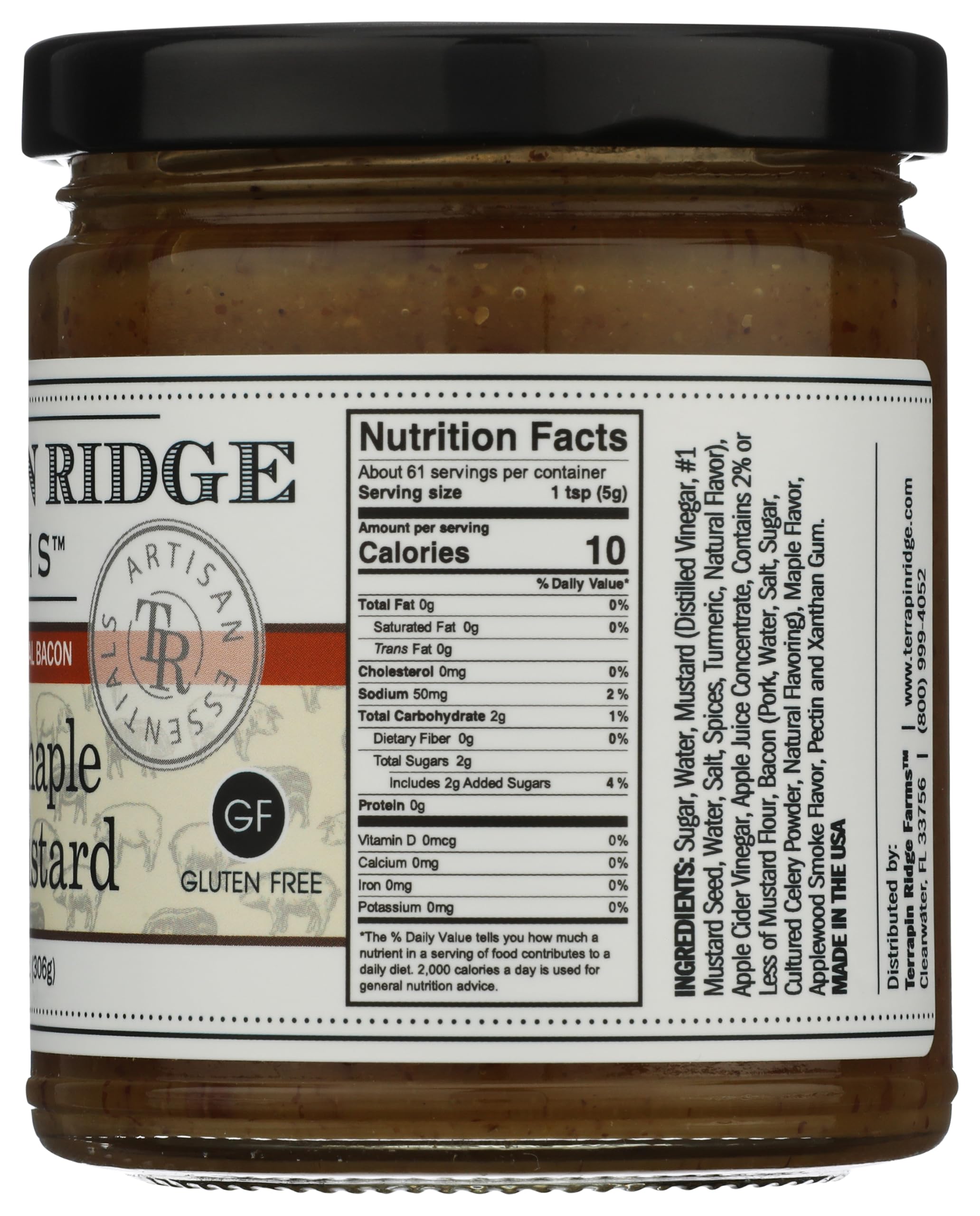 Terrapin Ridge Farms Smokey Maple Bacon Senf – Ein 306 ml Glas