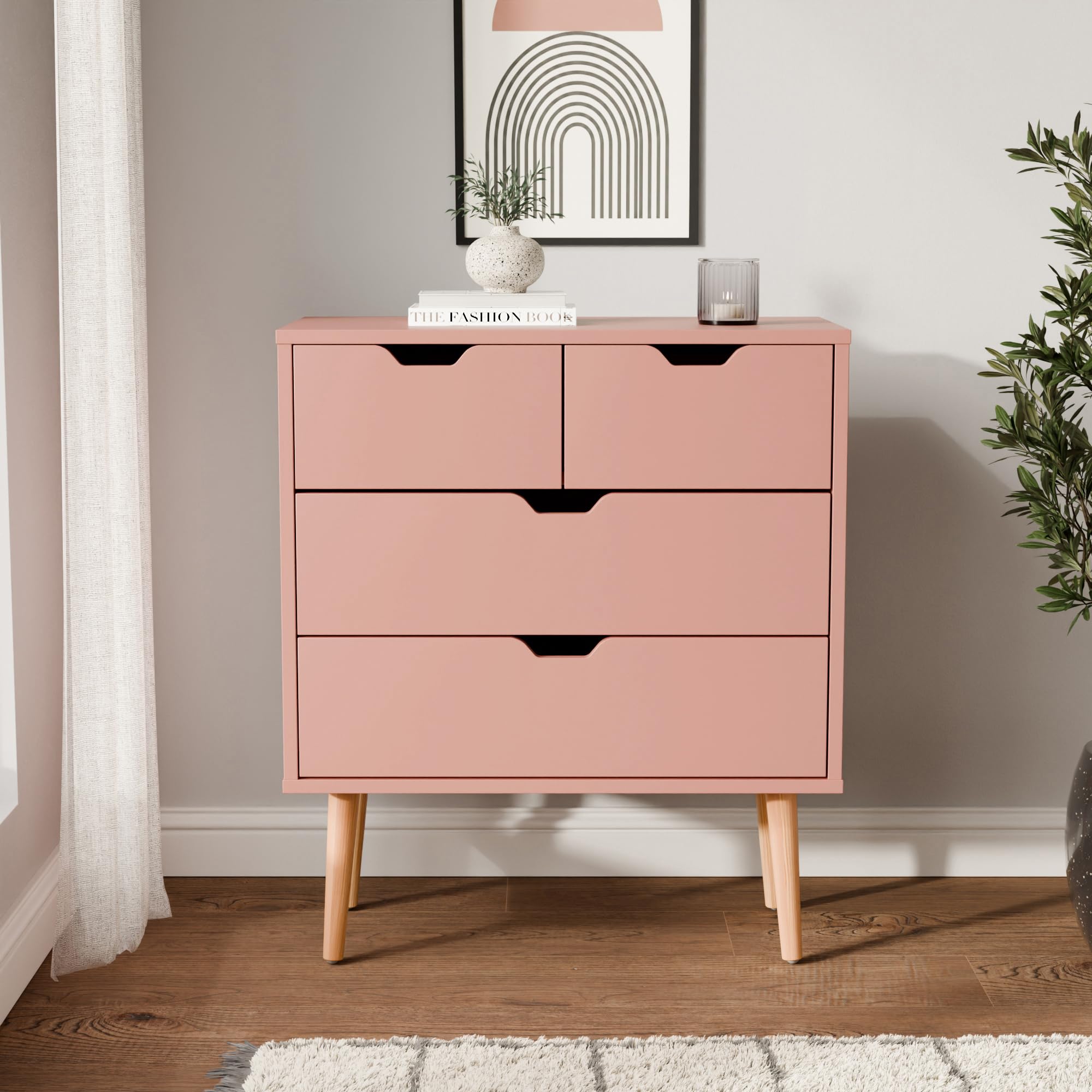 GFW Nyborg Coral Pink 22 Drawer Chest of Drawers