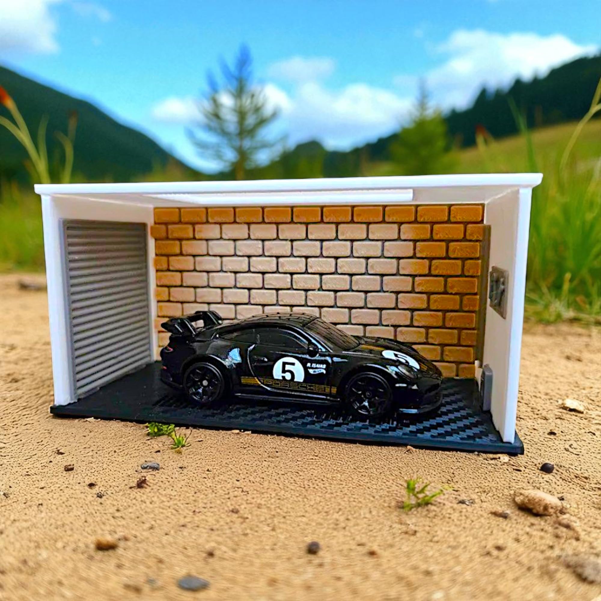 Buy Diecast Car Display Garage with Included Car, 1:64 Scale