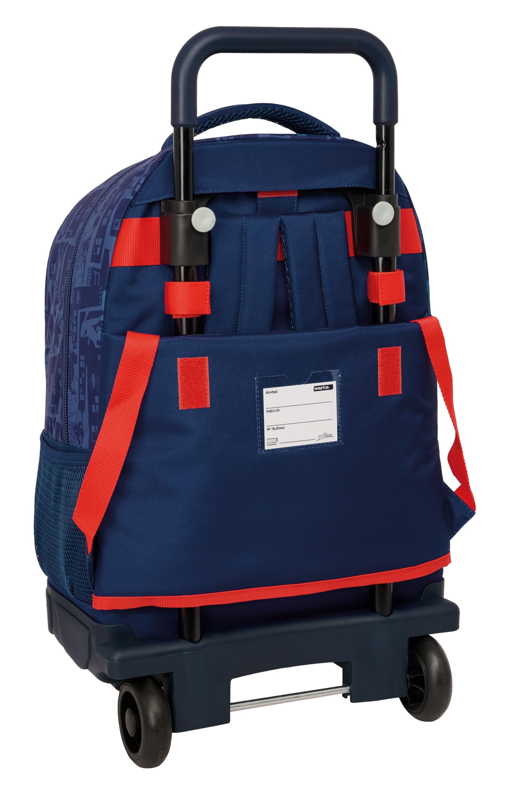 Safta SPIDERMAN - Mochila Grande con Ruedas, Compacta, Extraíble, Ideal para Niños de Diferentes Edades, Cómoda y Versátil, Calidad y Resistencia, 33x22x45 cm