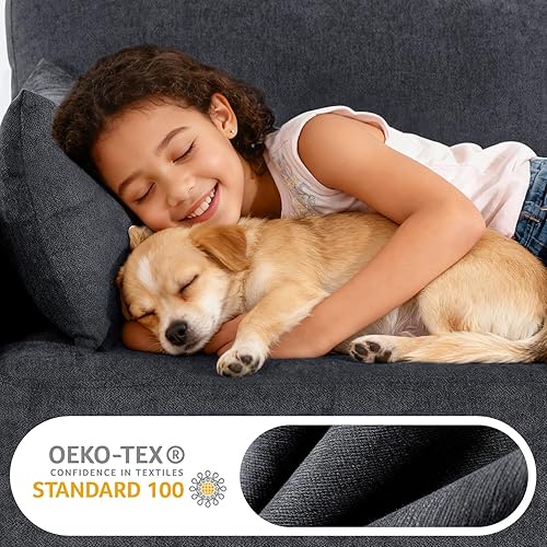 Miniatura 5 de Sofá modular de 109 pulgadas, sofá en forma de L con otomana de almacenamiento, cómodo sofá nube con asiento profundo, sofás seccionales