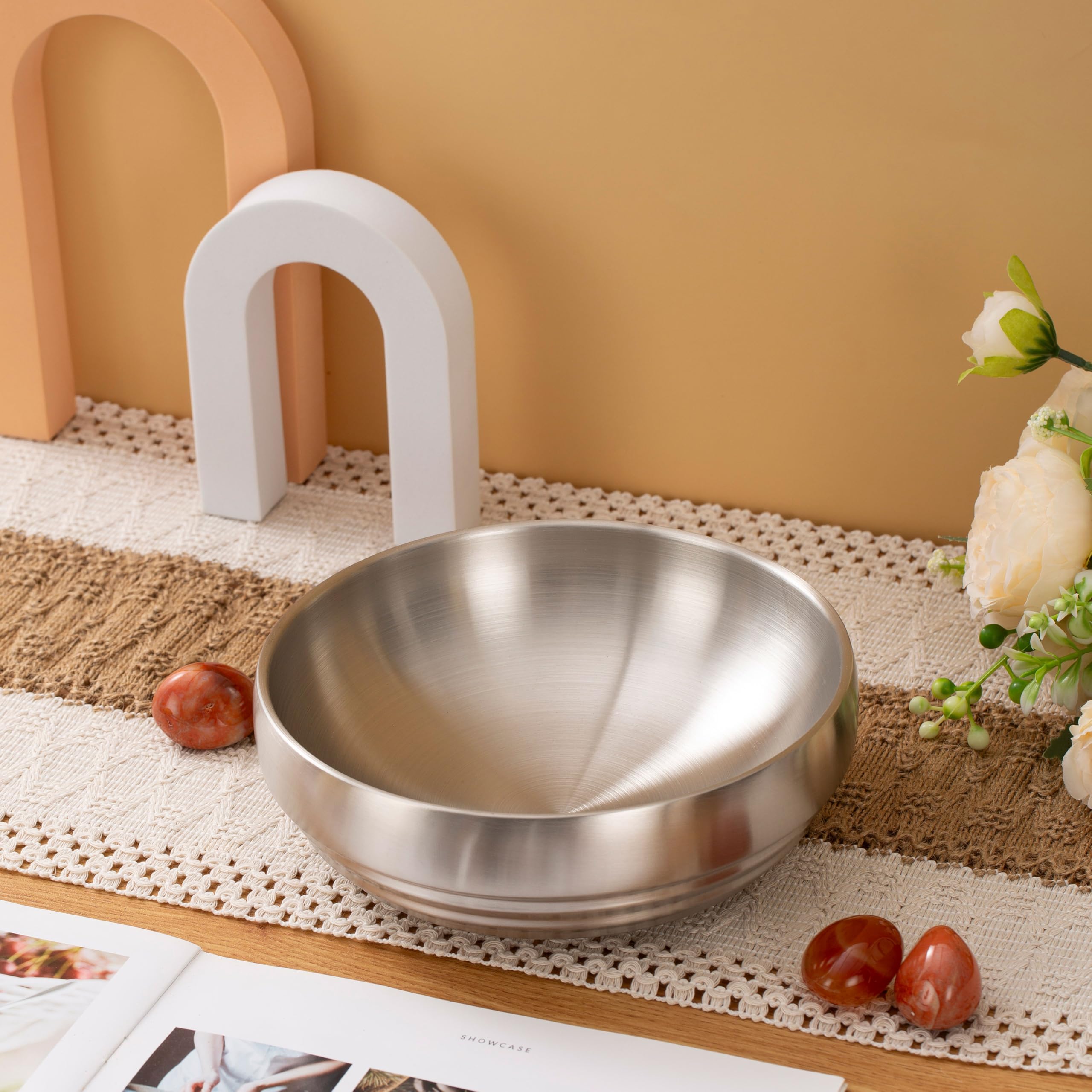 2 Pack Gold Key Bowls - 7.4 Inch Large Decorative Catch All Dish For Entryway Table, Jewelry, & Home Decor