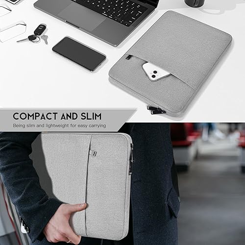 Vista 152 de Funda impermeable para laptop HP Envy 17/HP Pavilion 17/Omen 17, Acer Predator 17/Aspire 17.3, Dell Inspiron 17, Lenovo, HP, MSI GS75, bolsa Gris