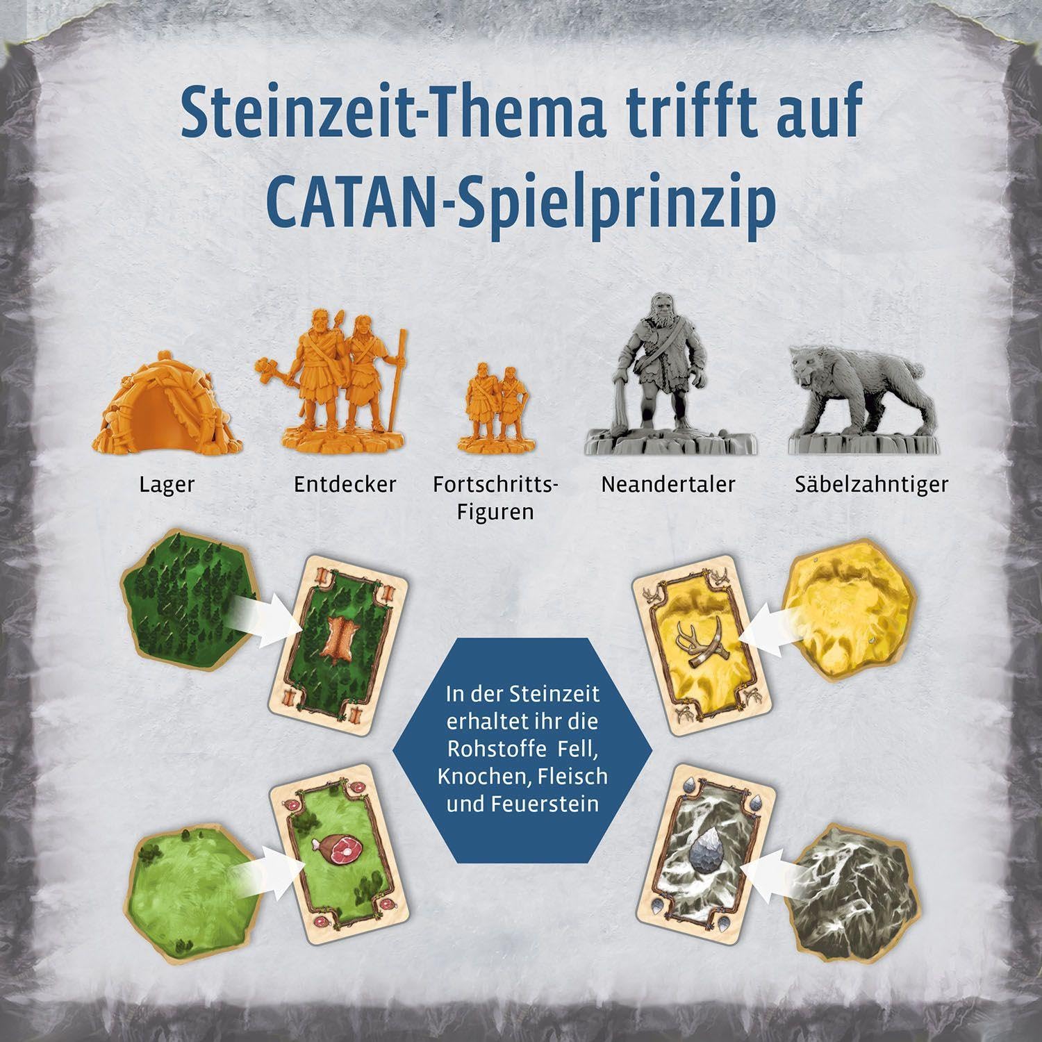 Kosmos 683221 Catan - Inizio dell'umanità, Gioco Indipendente, Versione Tedesca, Gioco da Tavolo da 12 Anni per 2-6 Persone, Gioco da Tavolo, coloni di Catan