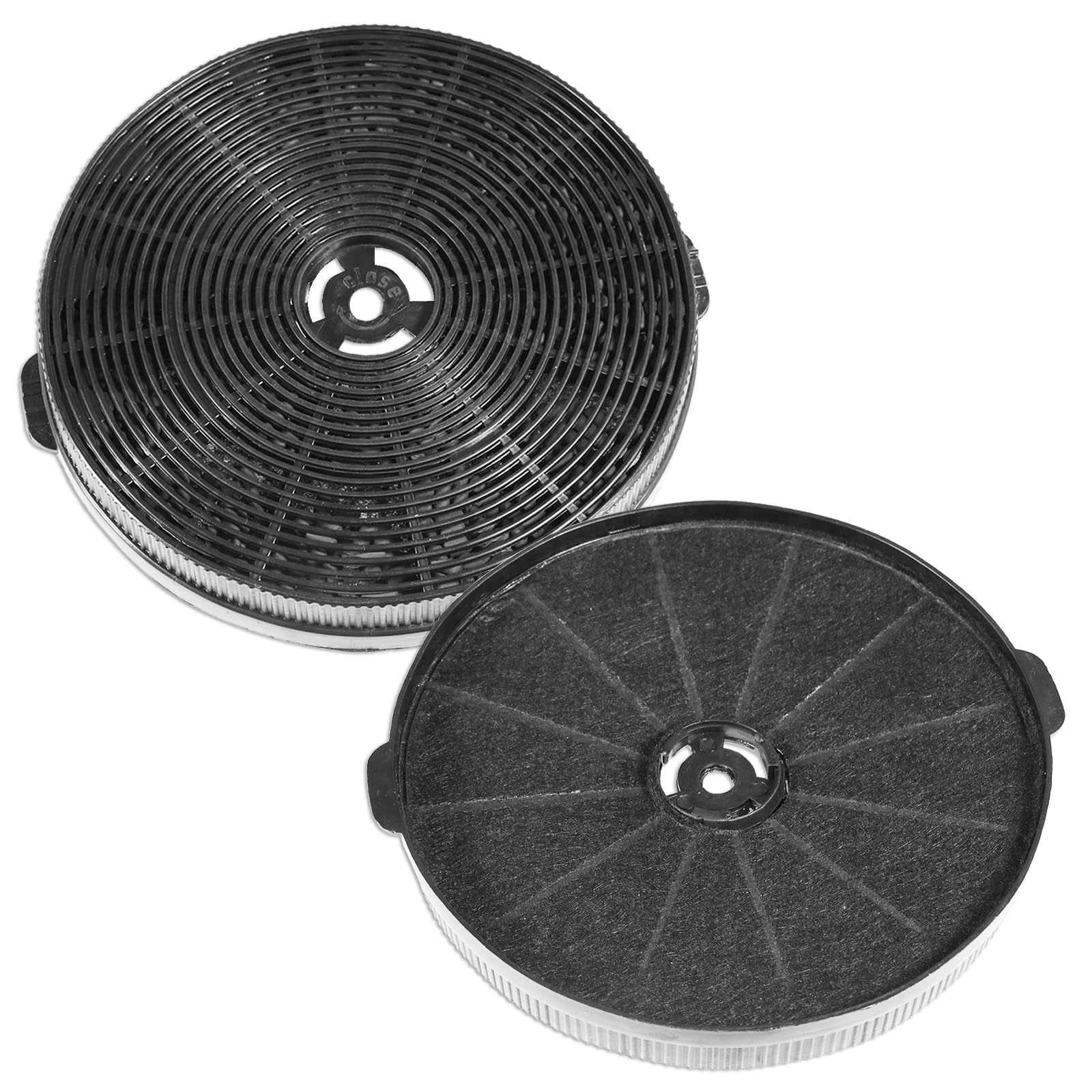 SPARES2GO Charcoal Filter for Designair Cooker Hood Extractor Vent TMFILT4 (170mm x 25mm, Pack of 2)