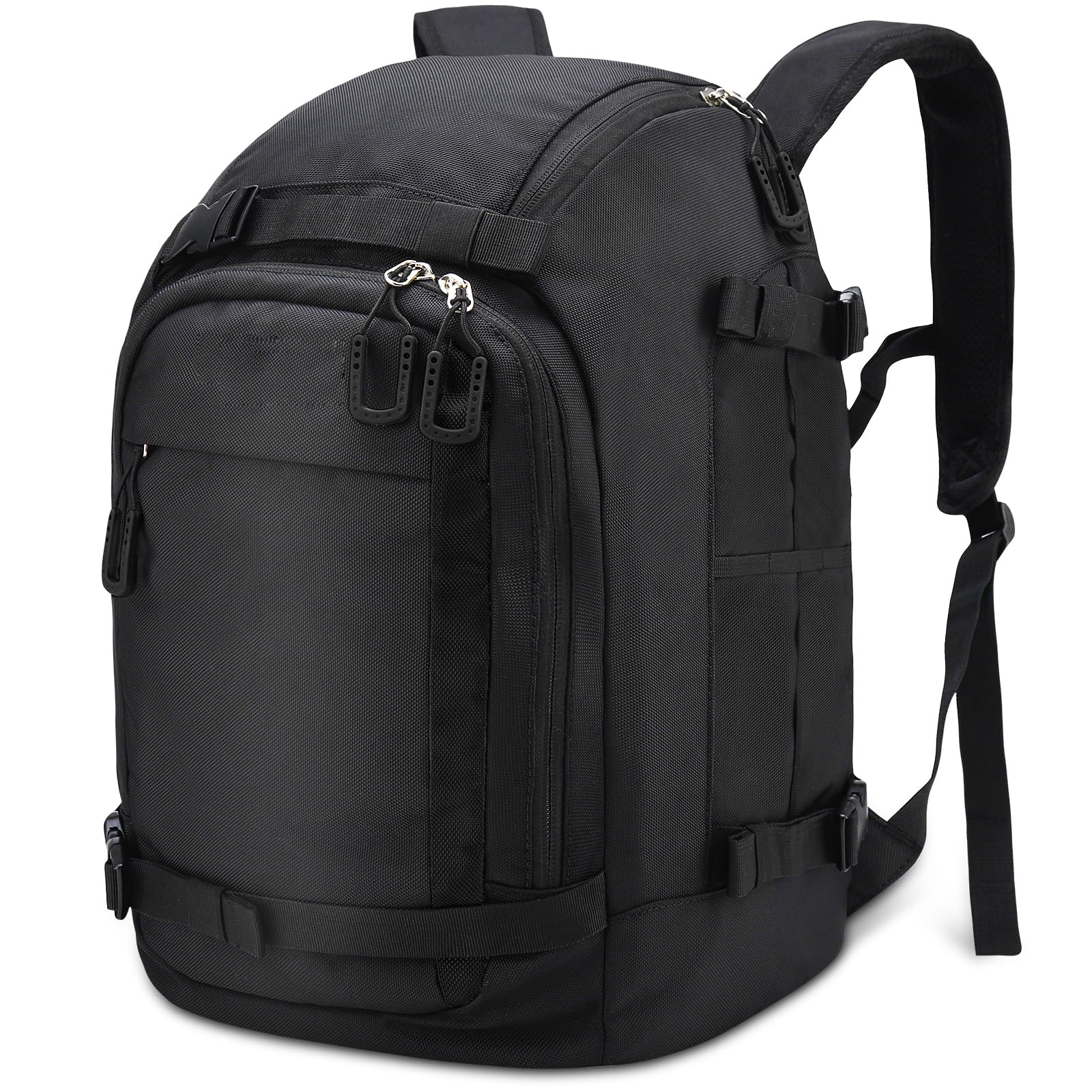 Skischuhtasche mit Helmfach 50L 1680D Nylon Skirucksack Skischuhrucksack mit Helmtasche Skitasche Siksack für Skistiefel Schlittschuhe Snowboard Inline-Skates