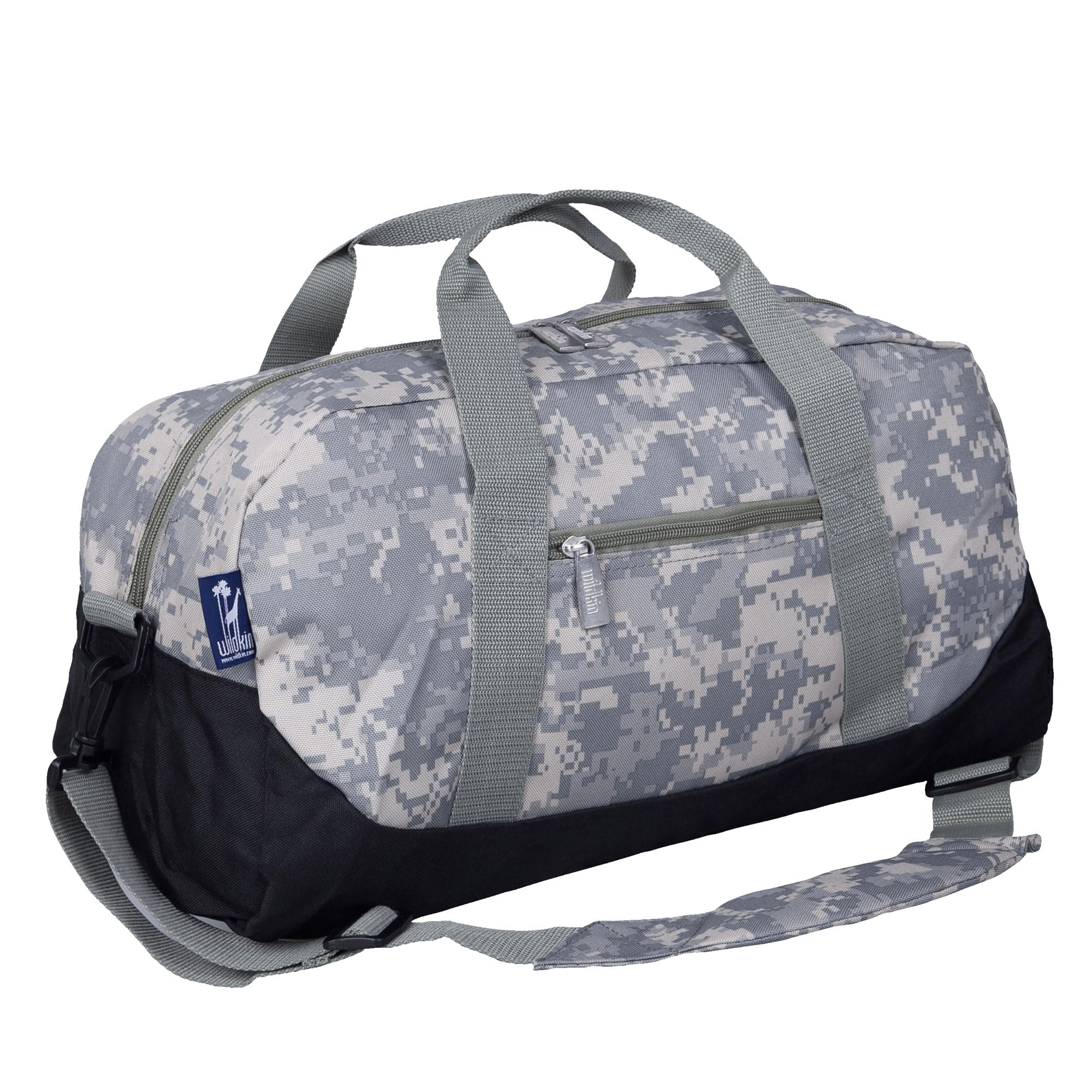 Wildkin Kids Overnighter Duffel Bag – Carry-On Size, Ideal for School & Sleepovers – Digital Camo