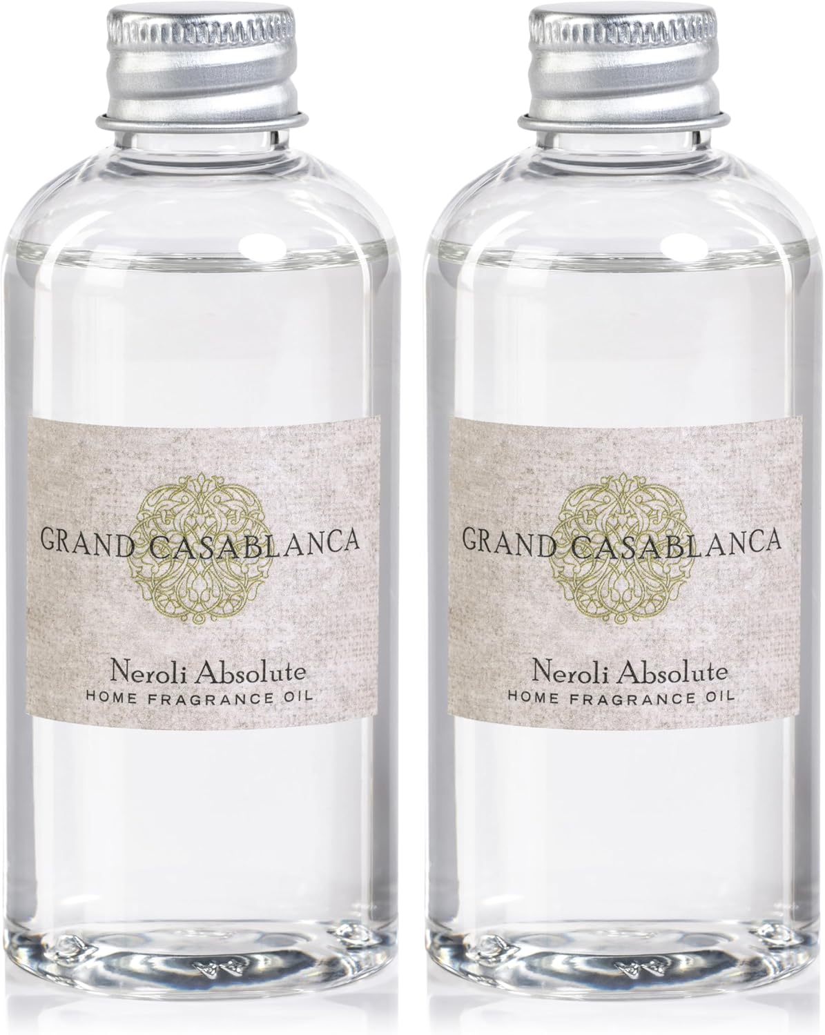 Zodax Grand Casablanca Porcelain Oil Diffuser Refills - Scented Oil for Aromatherapy Diffusers - Ideal for The Office, Living Room, Bathroom, and Home - Tahitian Gardenia Scent - 1.69 Oz. - Set of 2