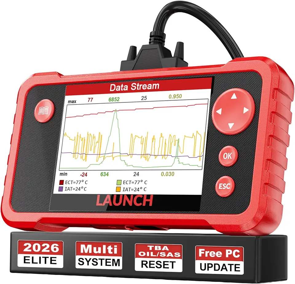 LAUNCH CRP123 Elite OBD2 Scanner-2023 mais motor/ABS/SRS/ferramenta de digitalização de diagnóstico de transmissão SRS leitor de código de airbag, atualização vitalícia gratuita