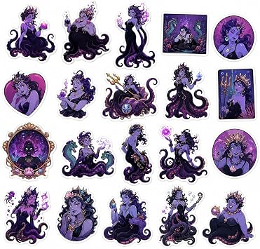 Cartoon Villain Waterproof Vinyl Sticker Pack 20 Character Decals for Journals, Scrapbooks & Planners
