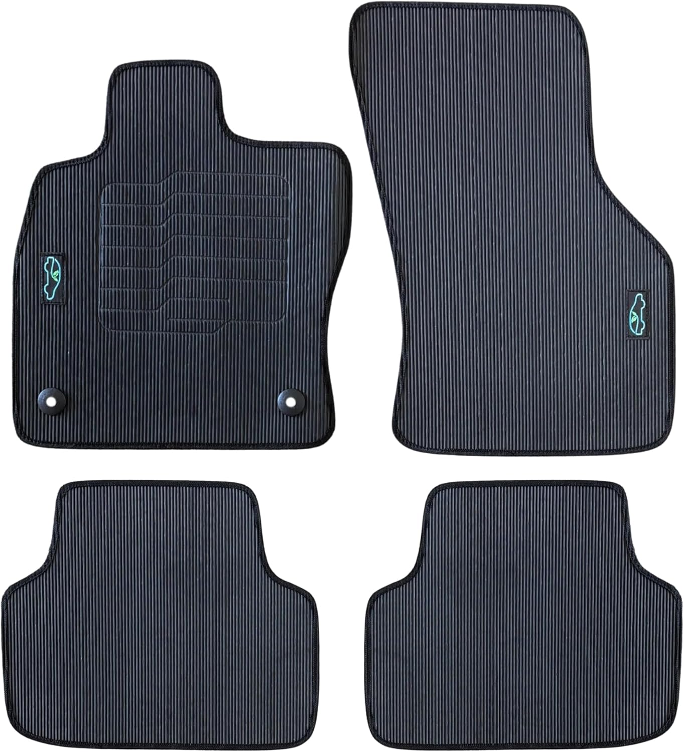 ecoMats All Weather Floor Mats Custom Fit for 2019 to 2026 Volkswagen Jetta, with Safety Locks, Front and Rear Set, Odorless