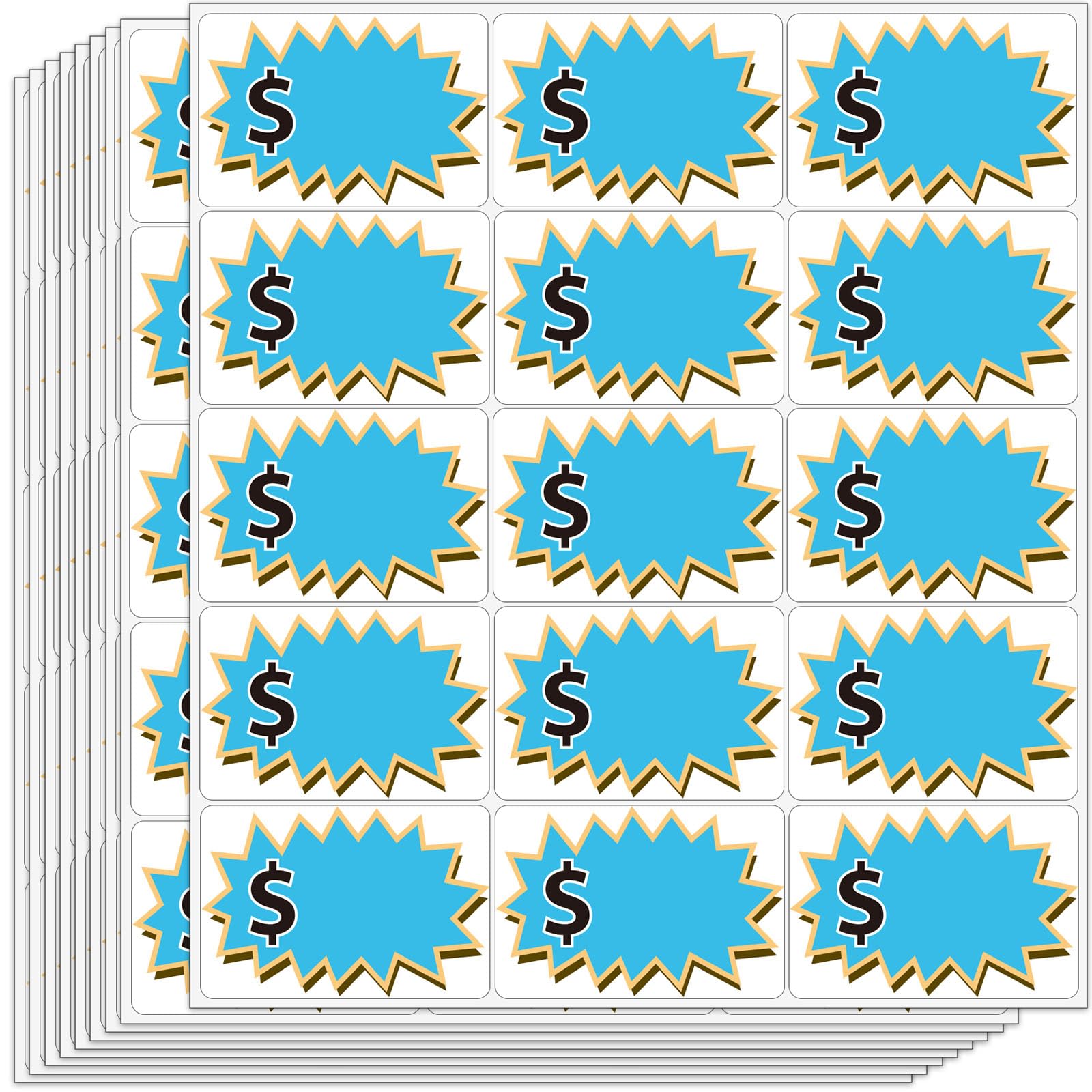 300 Pcs Garage Sale Stickers, (2"x3") Removable Adhesive Price tag Stickers for Yard Sale, Price Labels for Retail, Annual Community, Flea Market (Blue)