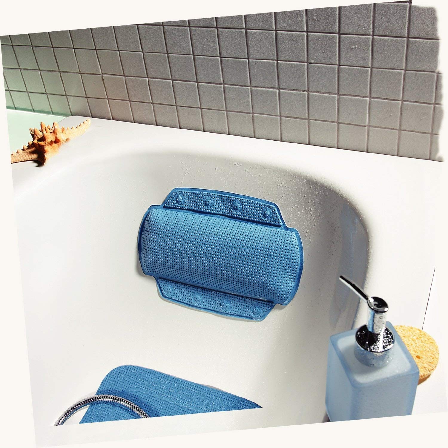 Spirella Alaska Dusch-Badematte – Weich Gepolstert, Rutschfest Mit Saugnäpfen, Beige