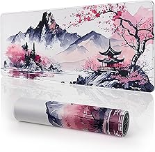 EFISH Japanische Gaming Mauspad XXL 800 x 300 mm Großes Mauspad Vernähte Kanten Wasserdicht Anti-Rutsch für PC, MacBook,Laptop Verbessert Präzision und Geschwindigkei.(Y26)