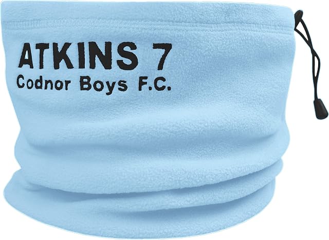 TeddyTs Personalised Name and Football Club Fleece Snood with Adjustable Toggle
