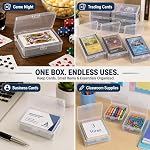 APACALI 30PCS Playing Card Case Clear Plastic Gaming Game Card Holder Organizer, Snaps Closed Clear Card Box Small Hard Plastic Card Storage Box, Empty Trading Card Storage Box 3.8x2.7x0.94 Inch