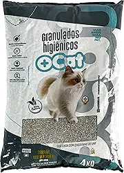 Areia Sanitária Bentonita Mais Cat 4kg, Granulado Higiênico Premium para Gatos 100% Natural (5, Natural)