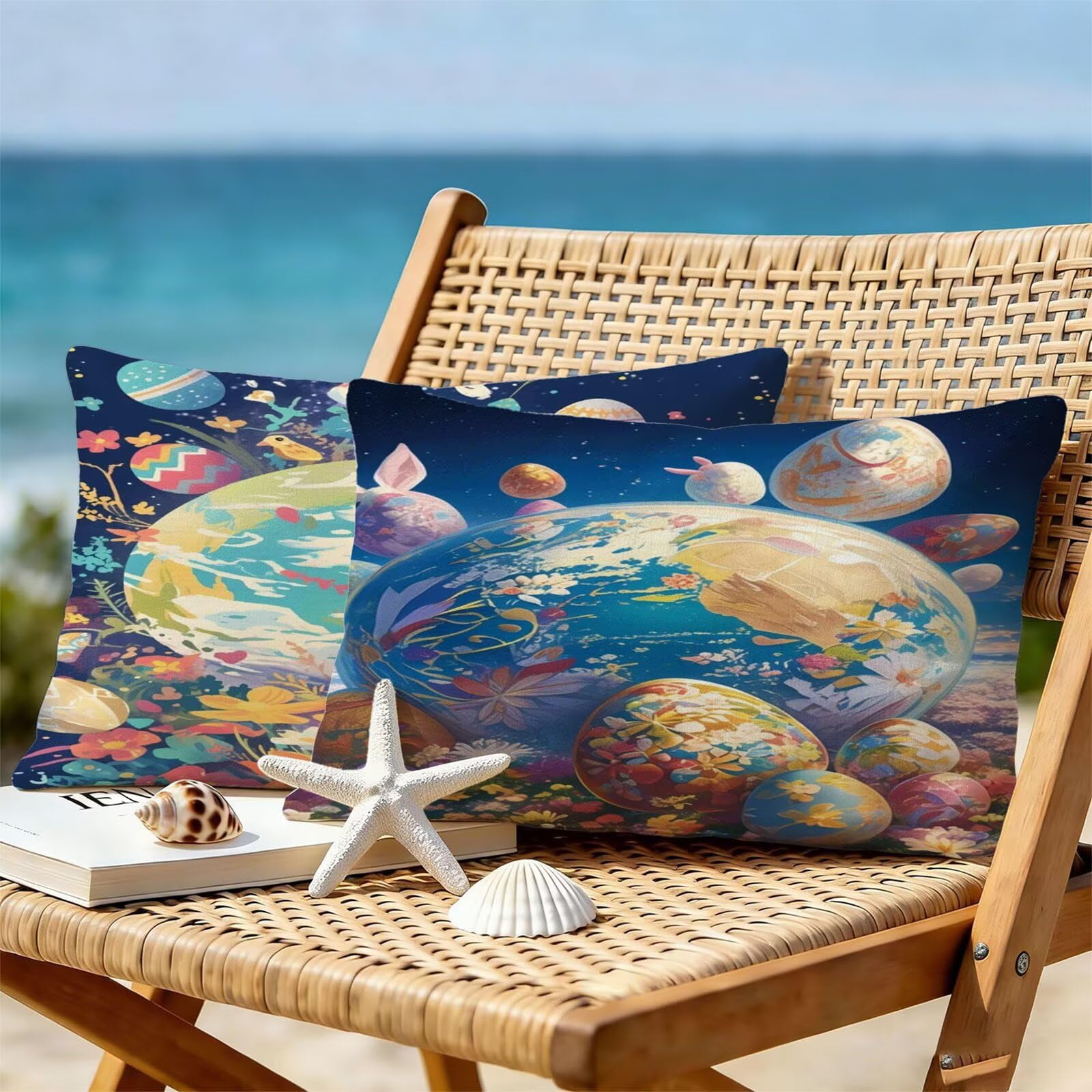 Générique Housse de Coussin Canapé Rêve 30x50cm Exterieur Impermeable Terre Taie d'oreiller Décoratif Aesthetic Housse Coussin Decoration pour Chambre Sofa Jardin Balcon Terrasse Lot de 2. T-3252