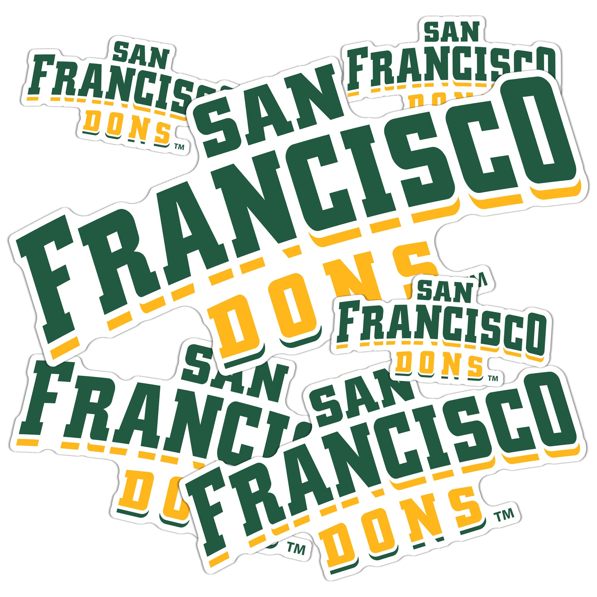 Desert Cactus University of San Francisco Sticker San Francisco Dons Vinyl Decal Laptop Water Bottle Car Scrapbook Sheet (Type 3-1)