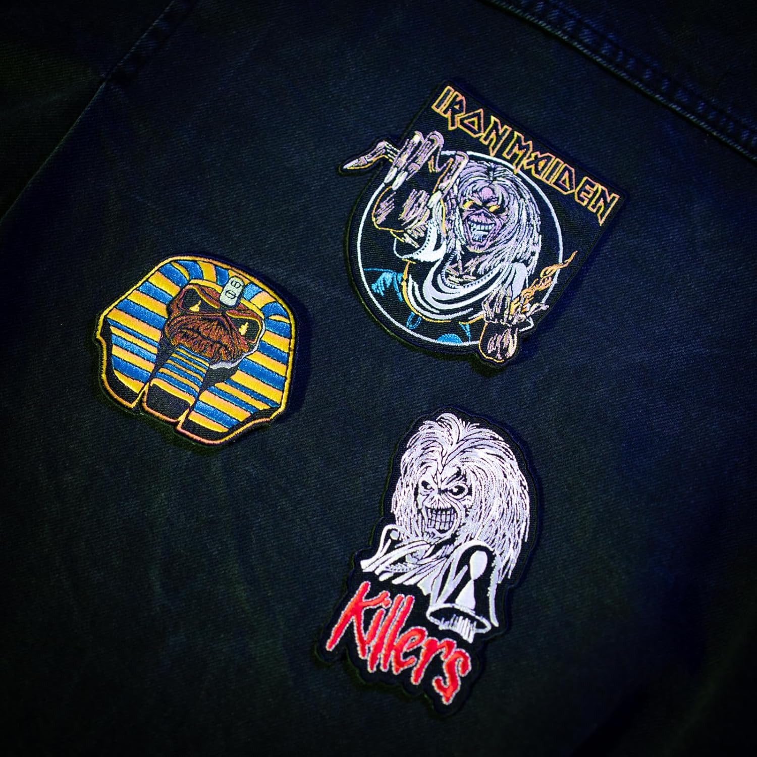 Grupo Erik Set of 3 Patches - Iron Maiden Merchandise | Iron On Patches, Sew On Patches, Applique Patches for Clothing, Embroidery Patches for Backpacks | Gifts Under 15 Pounds