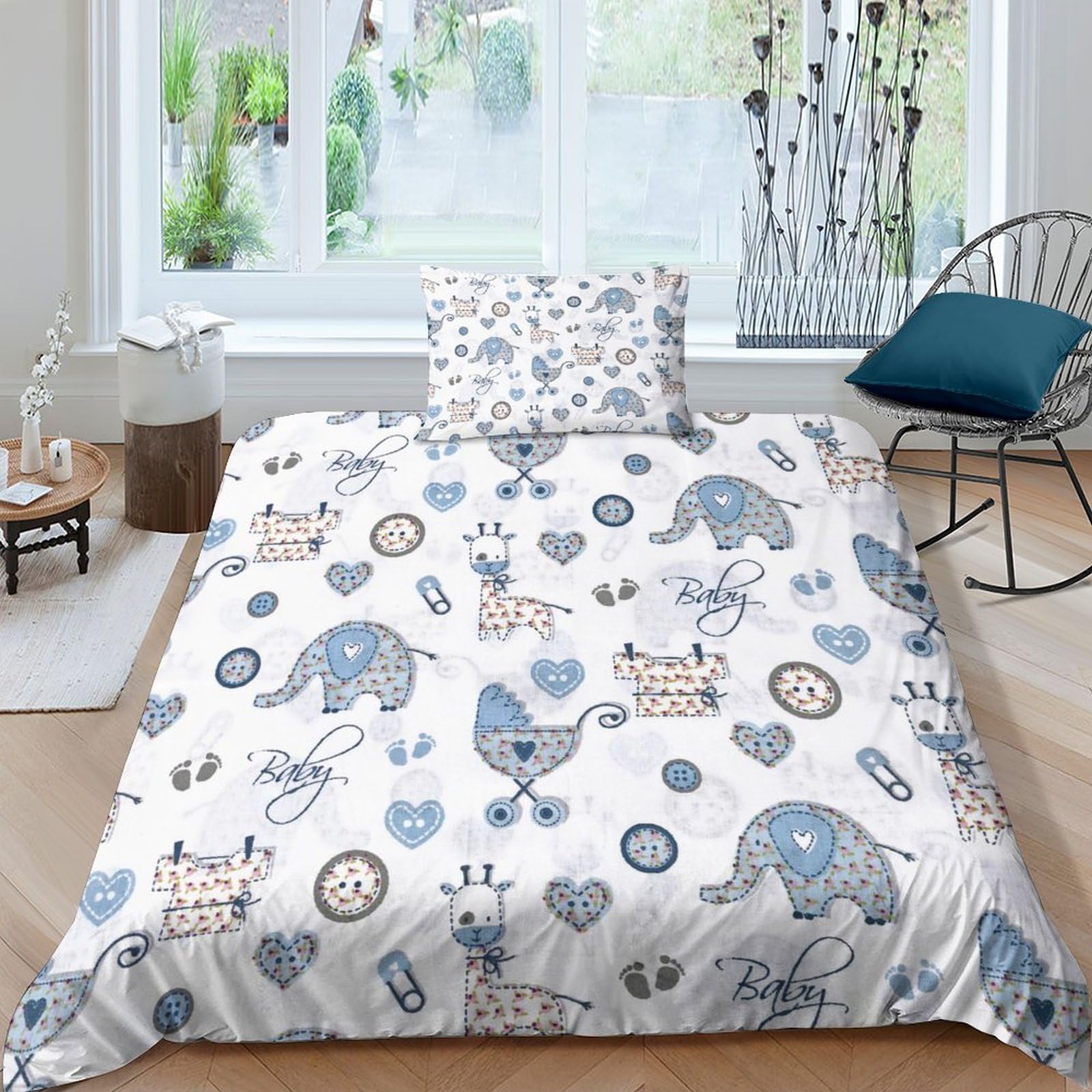 Housse de couette chat 3D microfibre parure de lit hypoallergénique pour peau sensible