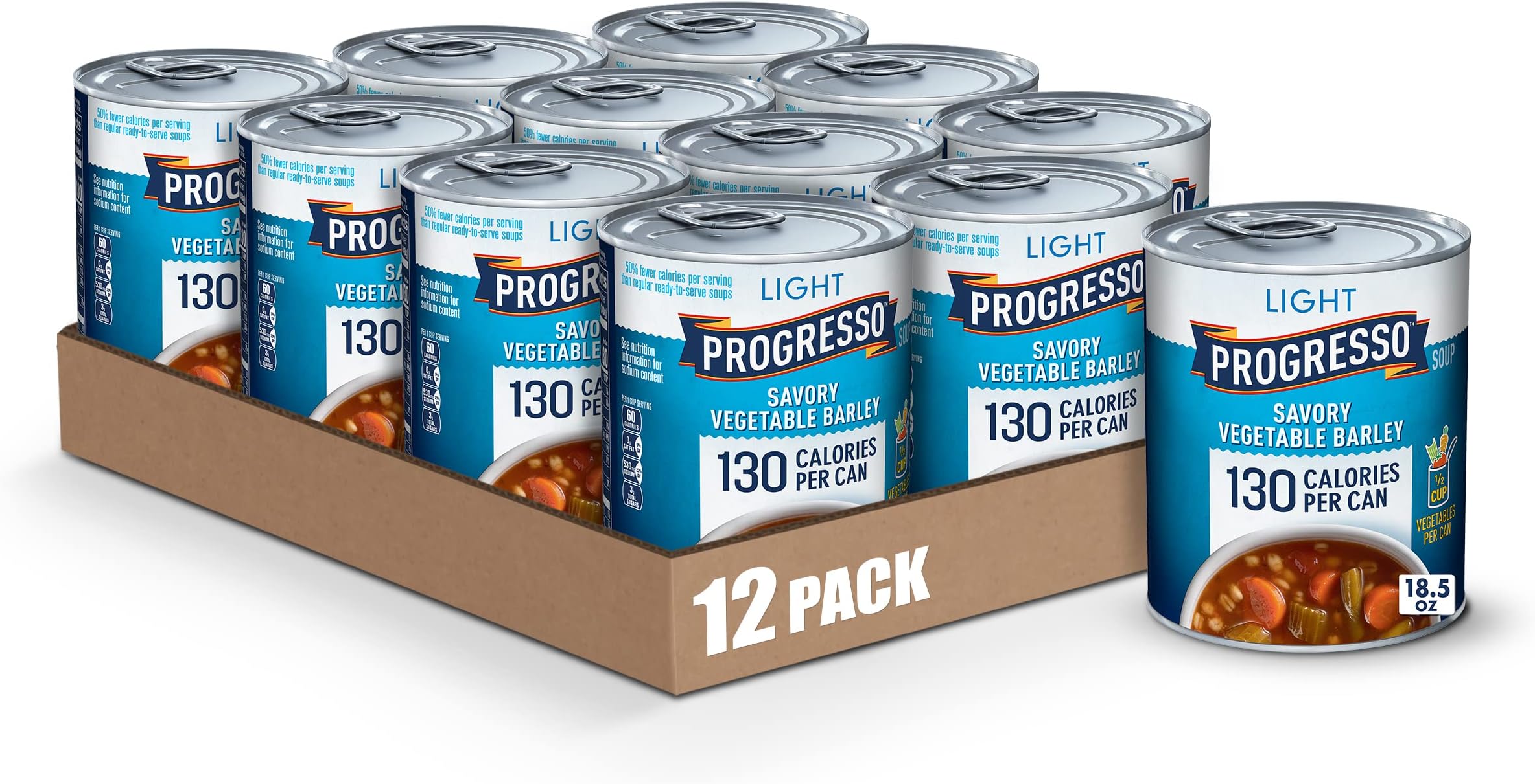 Amazon.com : Progresso Light, Savory Vegetable Barley Canned Soup, 18.5 ...