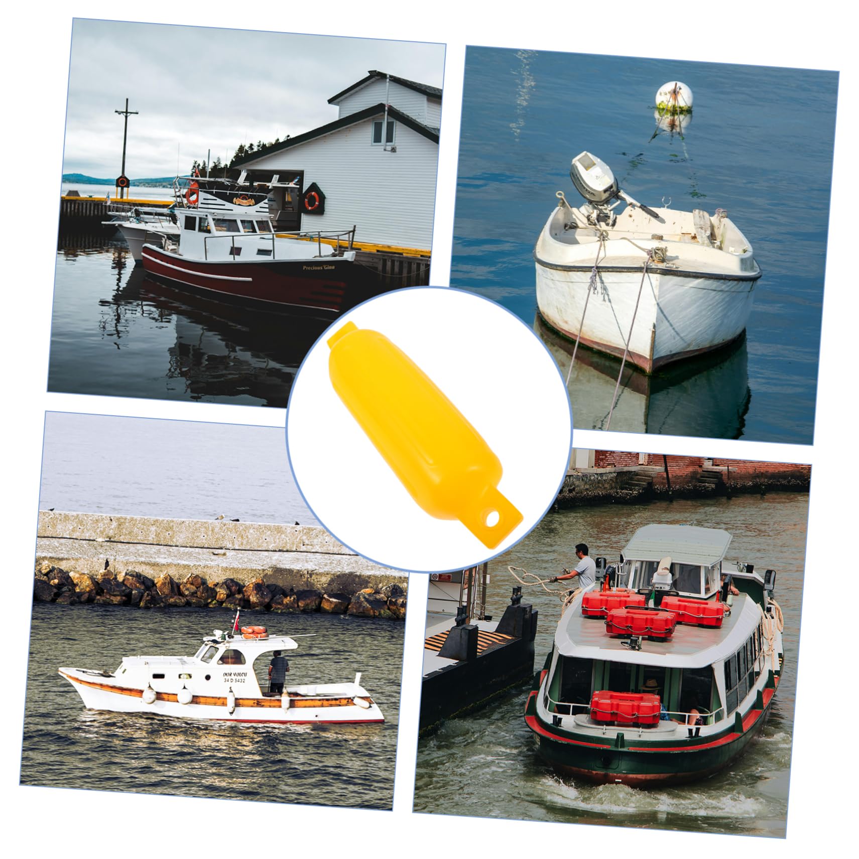 Paraurti Gonfiabile per Yacht in PVC Giallo, Leggero