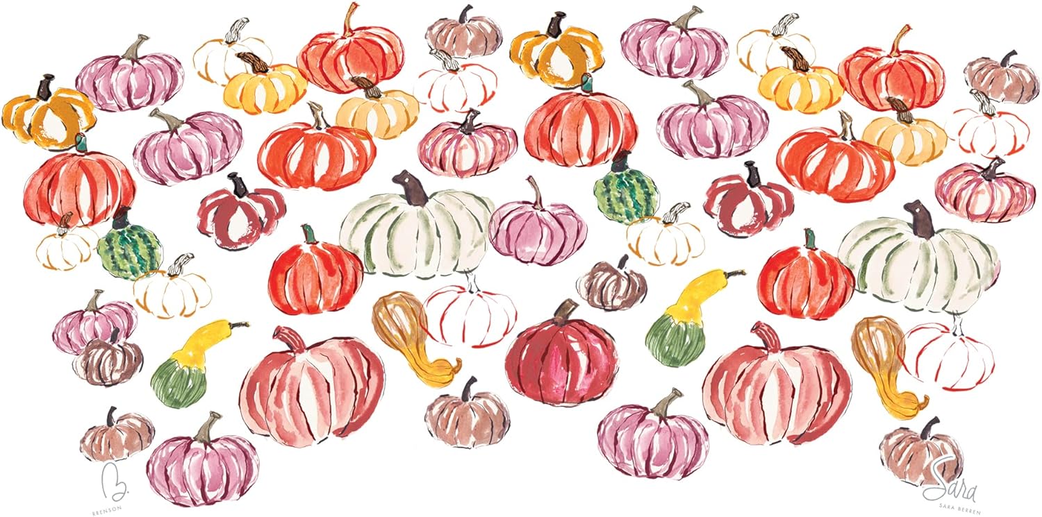 Tervis Sara Berrenson Fall Pumpkin Pattern Made in USA Double Walled Insulated Tumbler Cup Keeps Drinks Cold & Hot, 16oz, Classic - Image 2