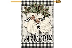 Double-Sided Holly Winter Welcome Flag