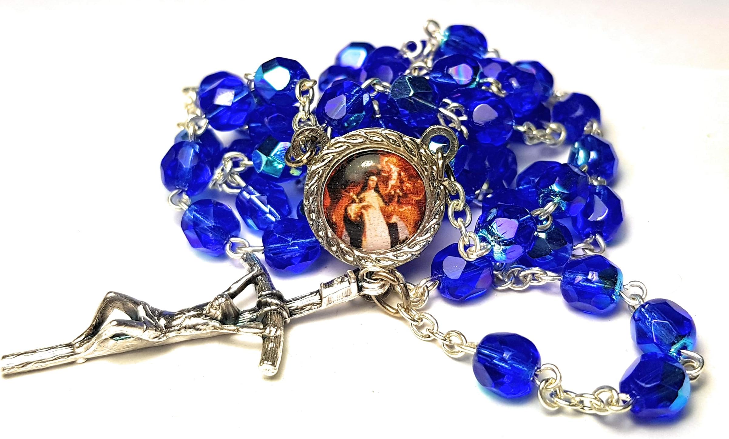 Relic Rosary 3rd class of Saint Rose of Lima patron of the Philippines, Peru, Lima and embroiderers; gardeners; florists; Latin America Santa Rosa de Lima patron de Peru y Lima