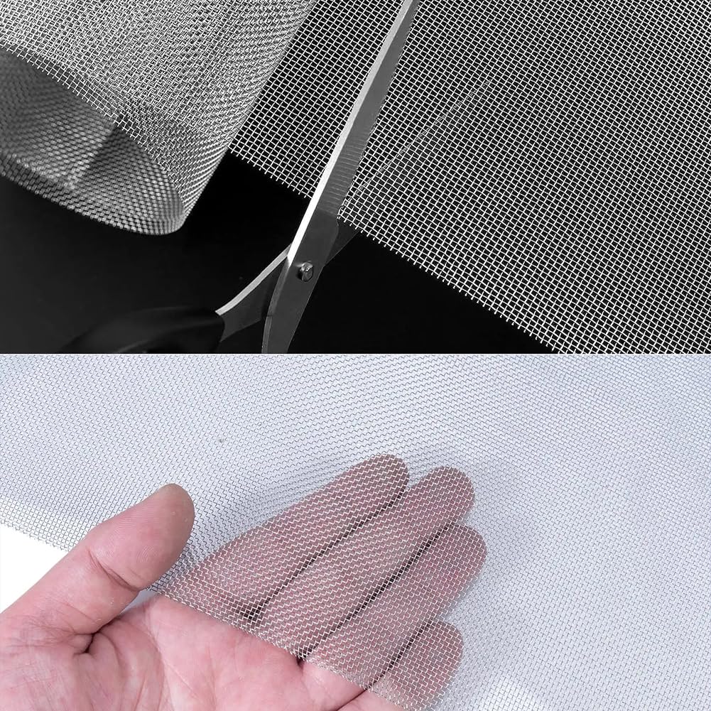 Grillage Fine Maille 40 x 248 cm, Grillage Anti Rongeur Grille Métallique Fine Grille INOX, Filet Anti Insecte Filet Anti Moustique Grillage Métallique pour Jardin Aérations